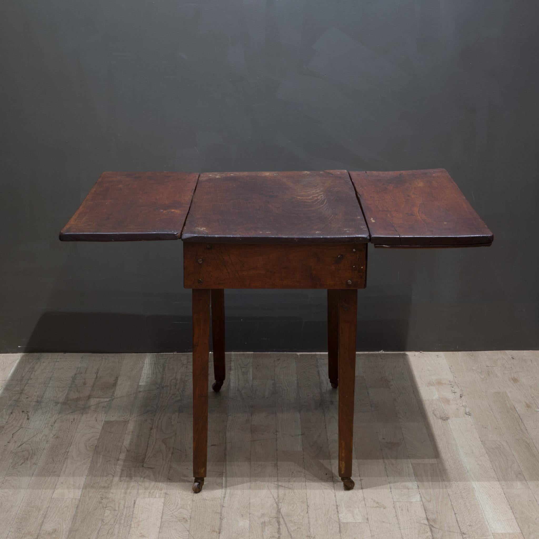 19th C./Early 20th C. Rustic Drop Leaf Dining Table / Console, C.1880-1920 1