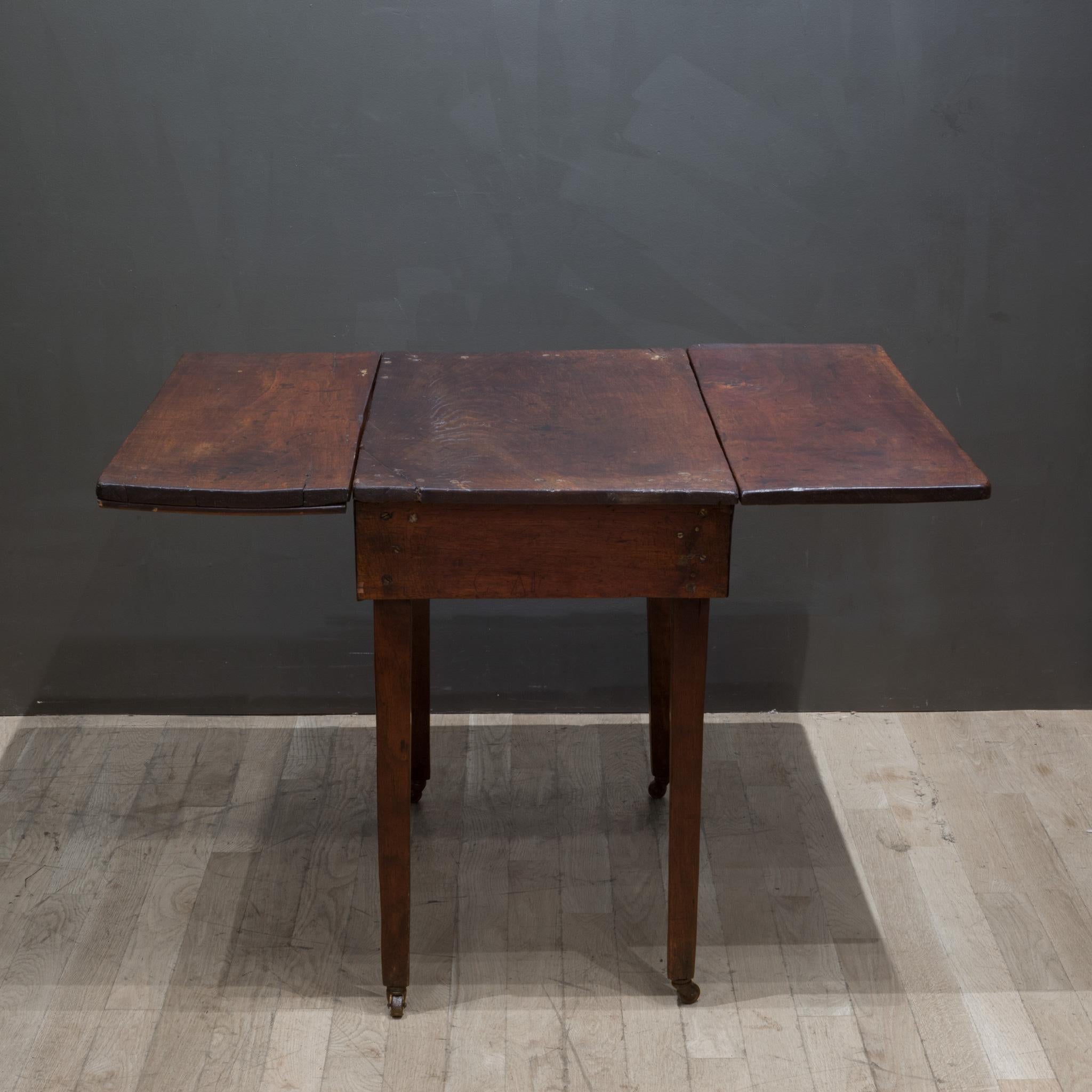 19th C./Early 20th C. Rustic Drop Leaf Dining Table / Console, C.1880-1920 3