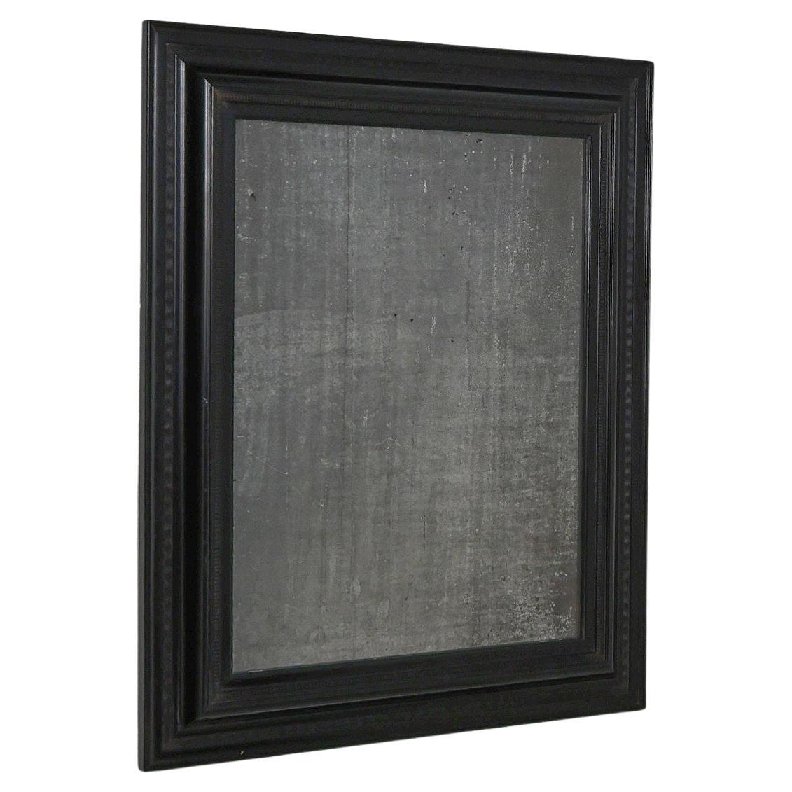 19th C. Ebonised Italian Mercury Ripple Frame Mirror