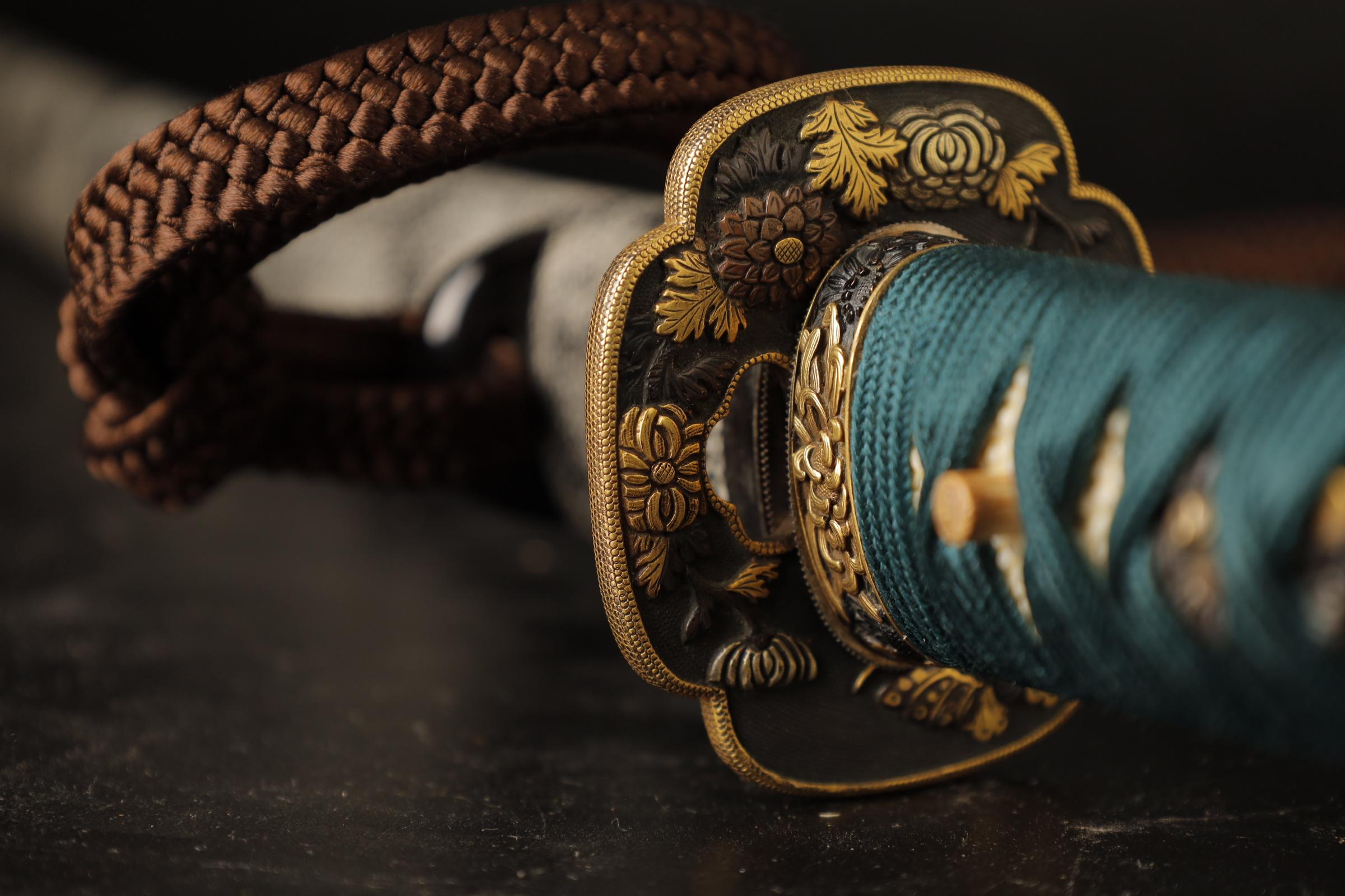 Japanese 19th Century (Edo-Meiji Period) Samurai Wakizashi Sword and Scabbards