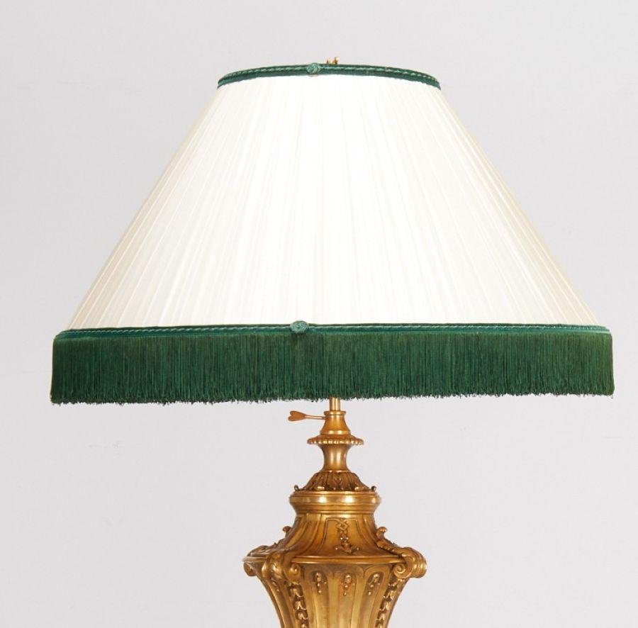American 19th C. E.F. Caldwell (attrib) Pair of Gilt Bronze and Rouge Royale Marble Lamps For Sale