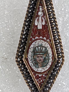 19th C. Egyptian Revival Micro Mosaic Brooch
