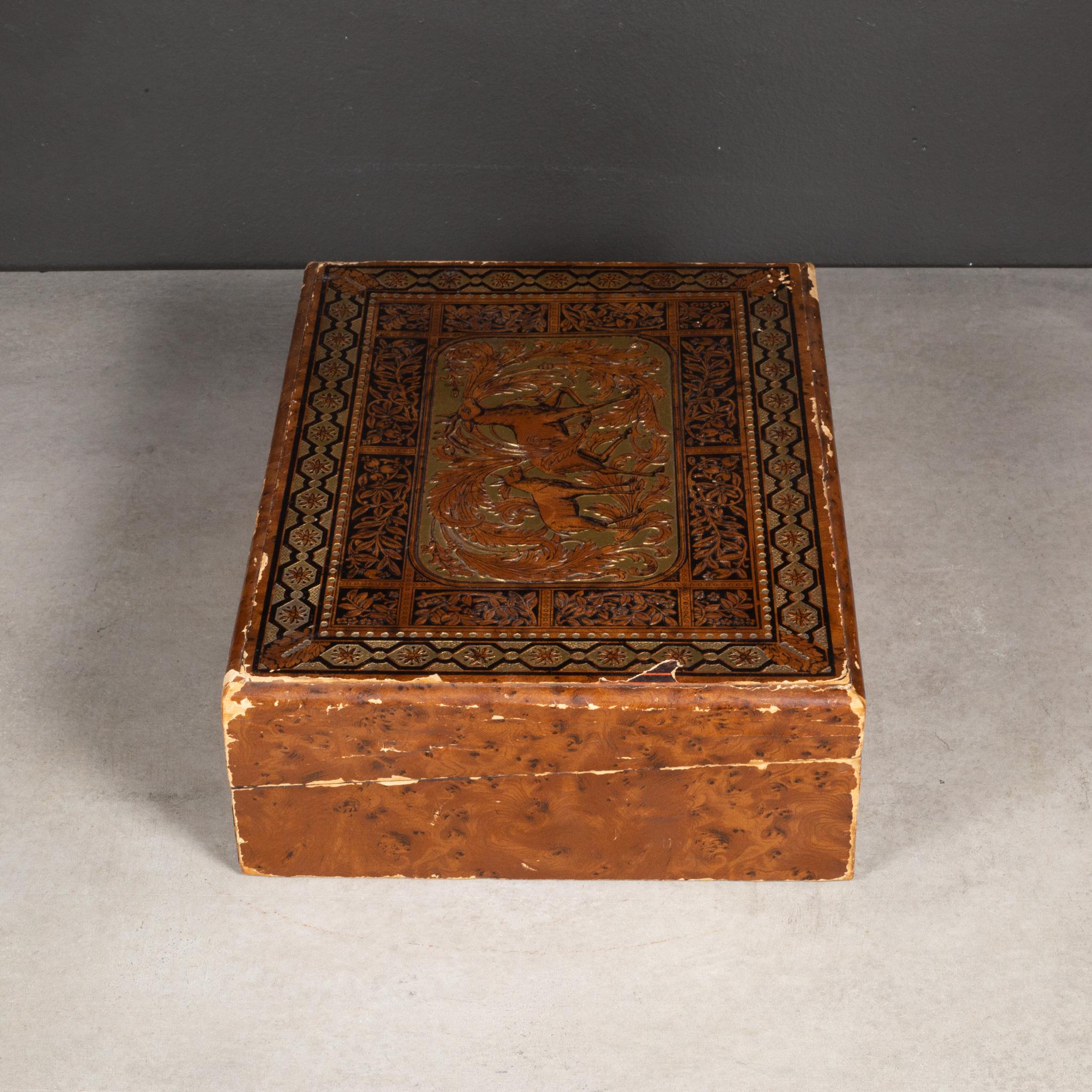 19th c. Embossed and Gilded Lap Desk In Good Condition For Sale In San Francisco, CA