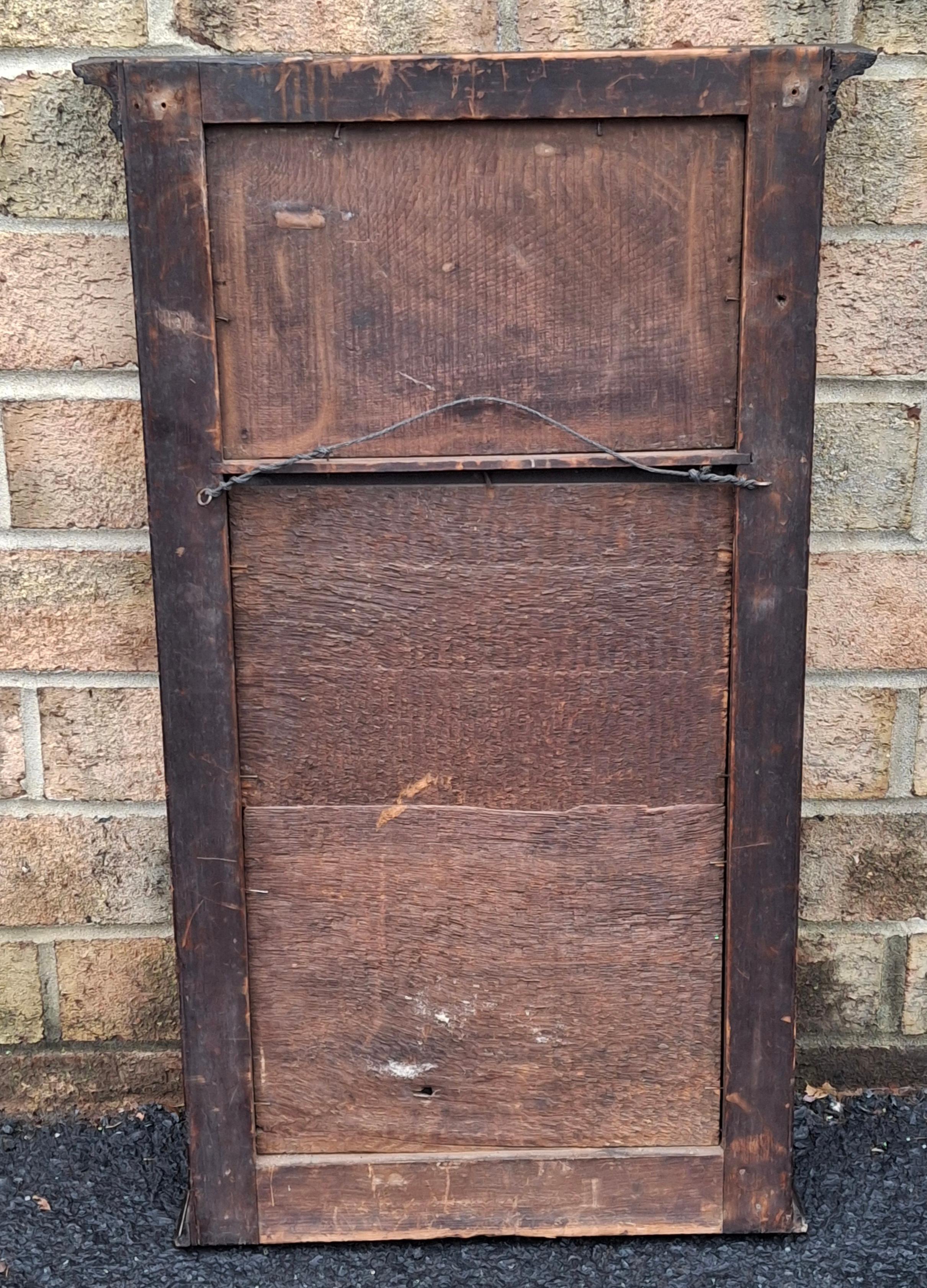 19th C. Empire Mahogany Frame Mirror W. an Inset Print after J.B. Camille Carot For Sale 3