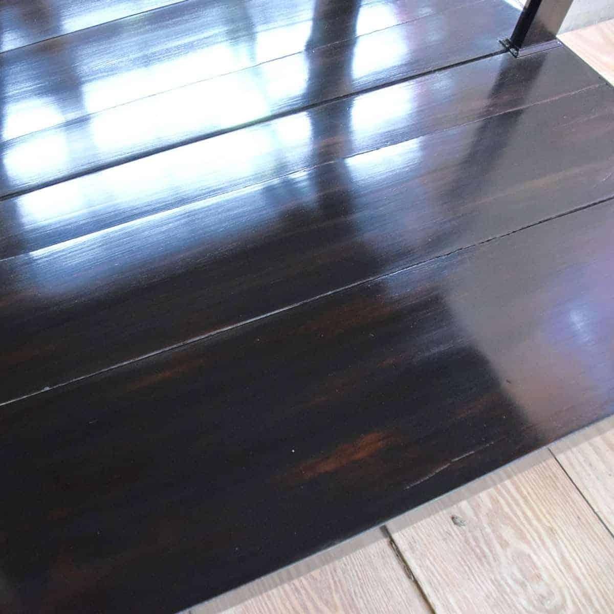 19th C. Empire Style Mahogany Console with Bronze Caryatid and Mirrored Back For Sale 3