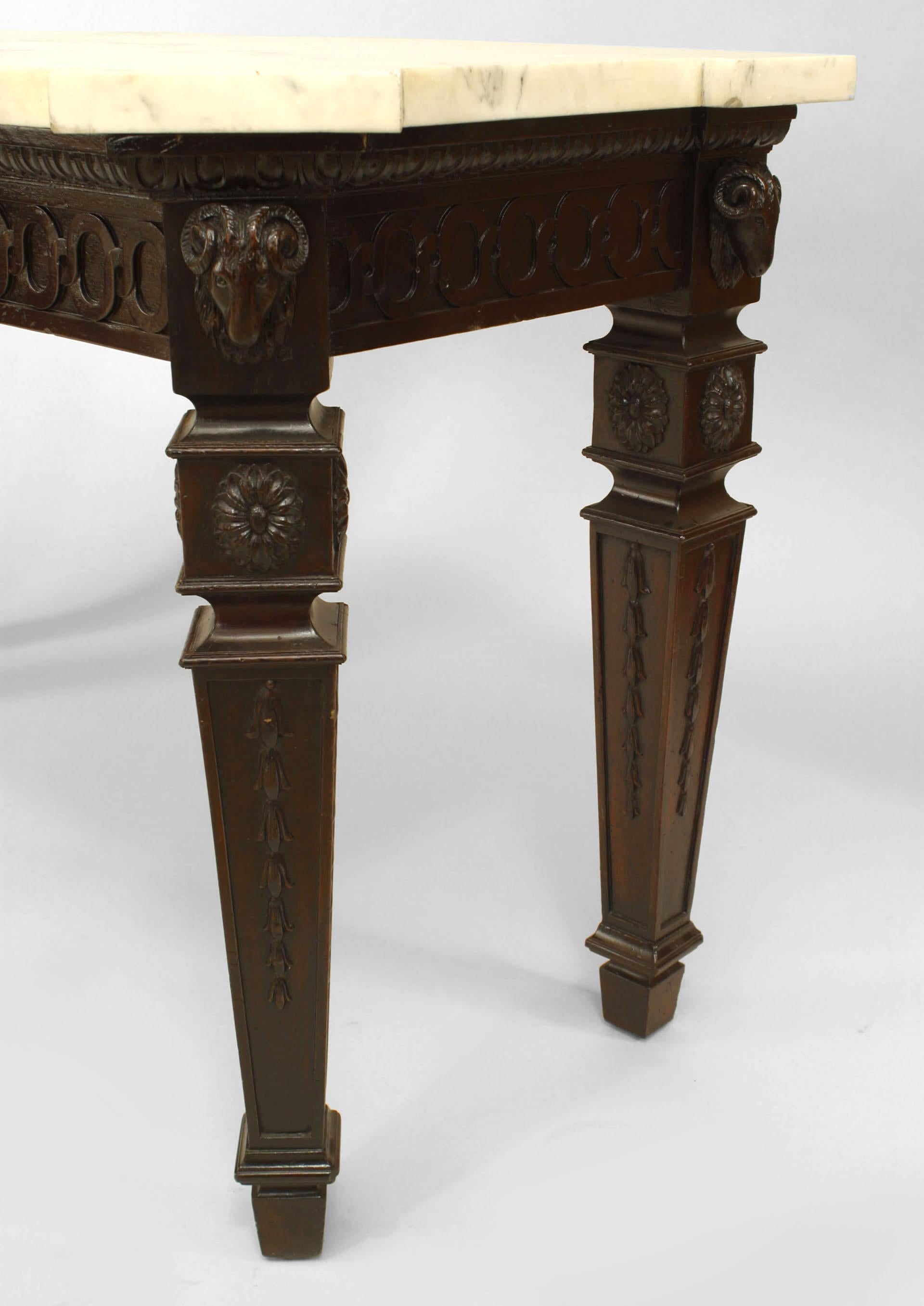 English Adam Mahogany and Marble Console Table In Good Condition For Sale In New York, NY