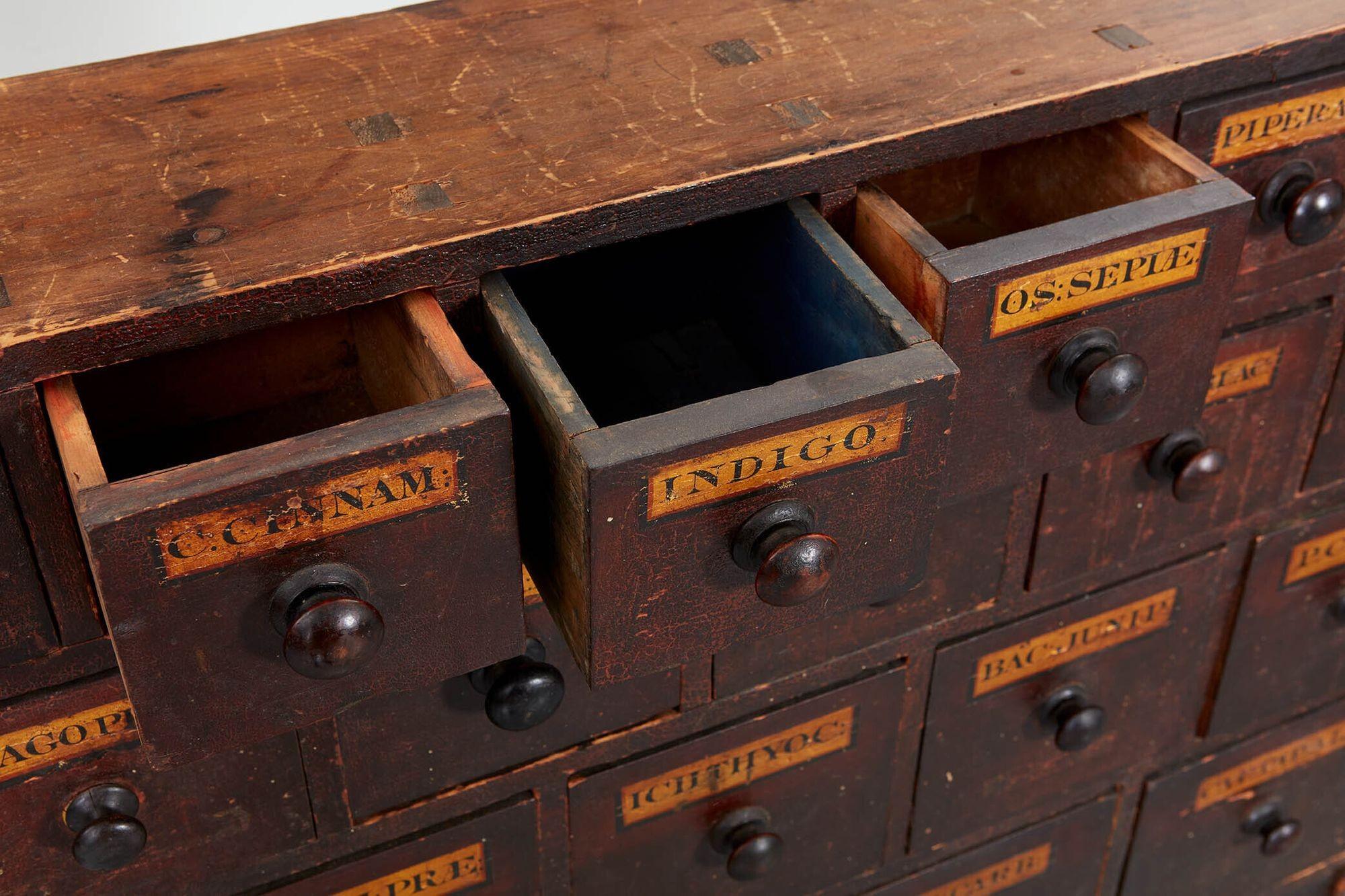 19th c. English Apothecary Cabinet 1