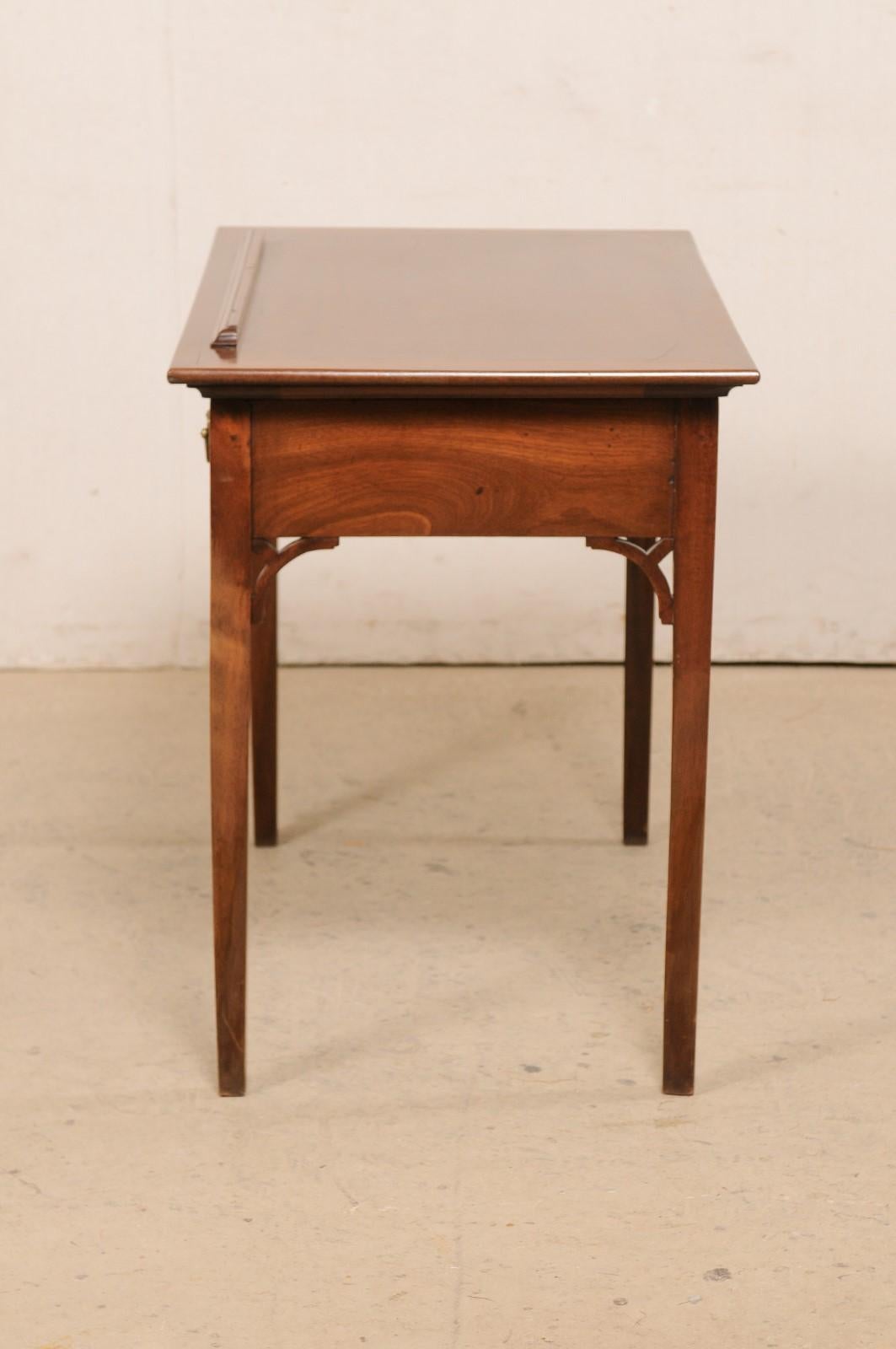 19th C. English Architect's Mahogany Desk w/Leather Writing Pad & Dual Tilt Top For Sale 5