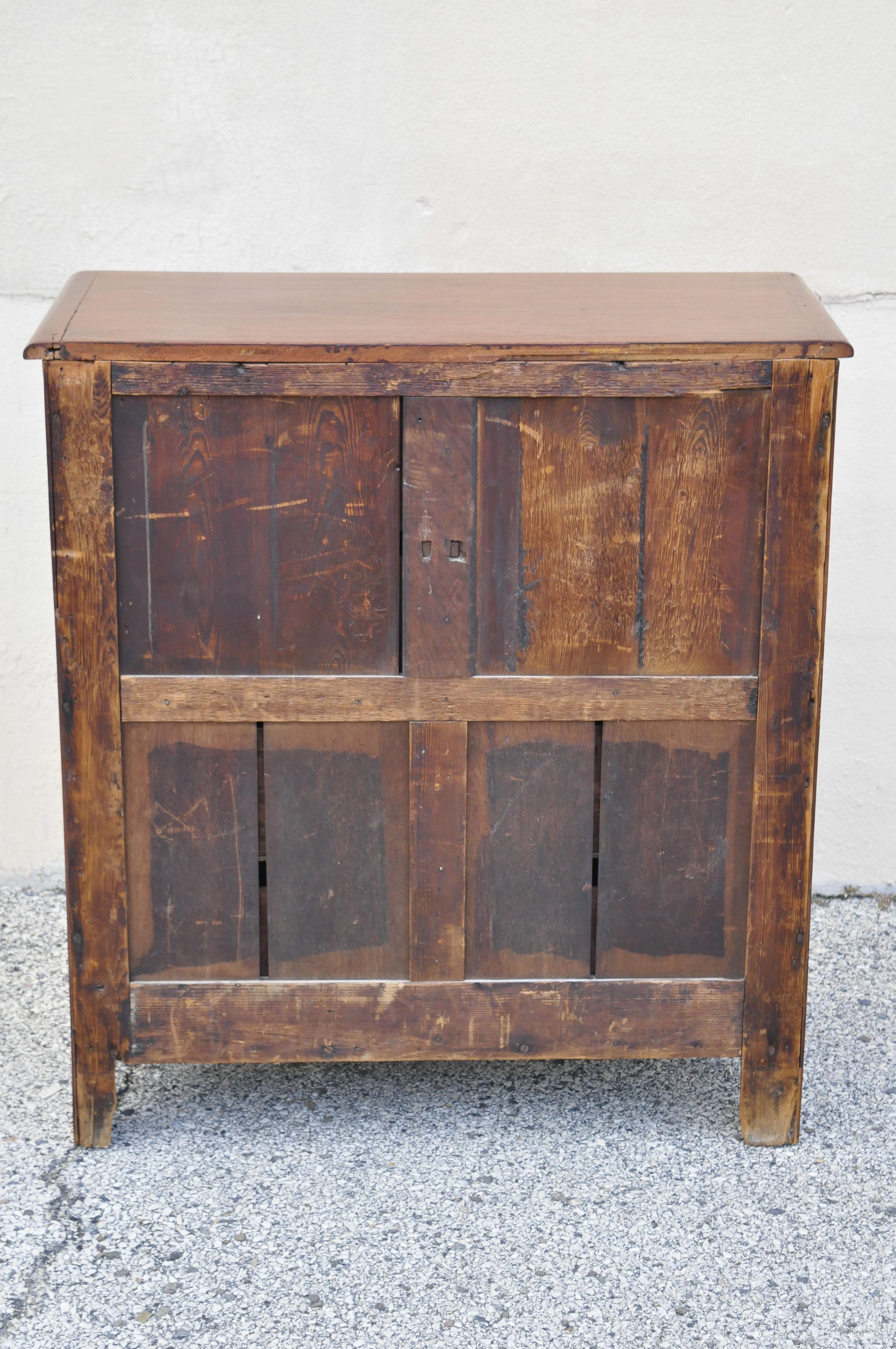 19th C. English Arts & Crafts Oak Wood Highboy Tall Chest Dresser 4