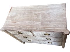 19th C. English Bleached Mahogany Regency Chest of Drawers