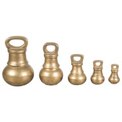 19th Century English Brass Graduating Bell Weights, circa 1800s