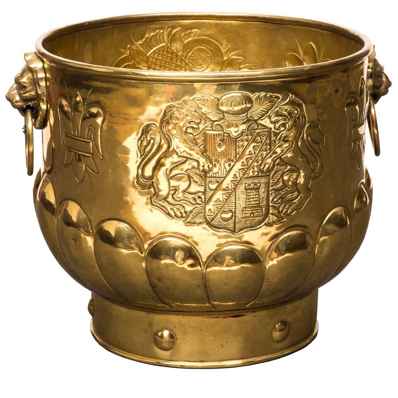 19th Century English Brass Planter