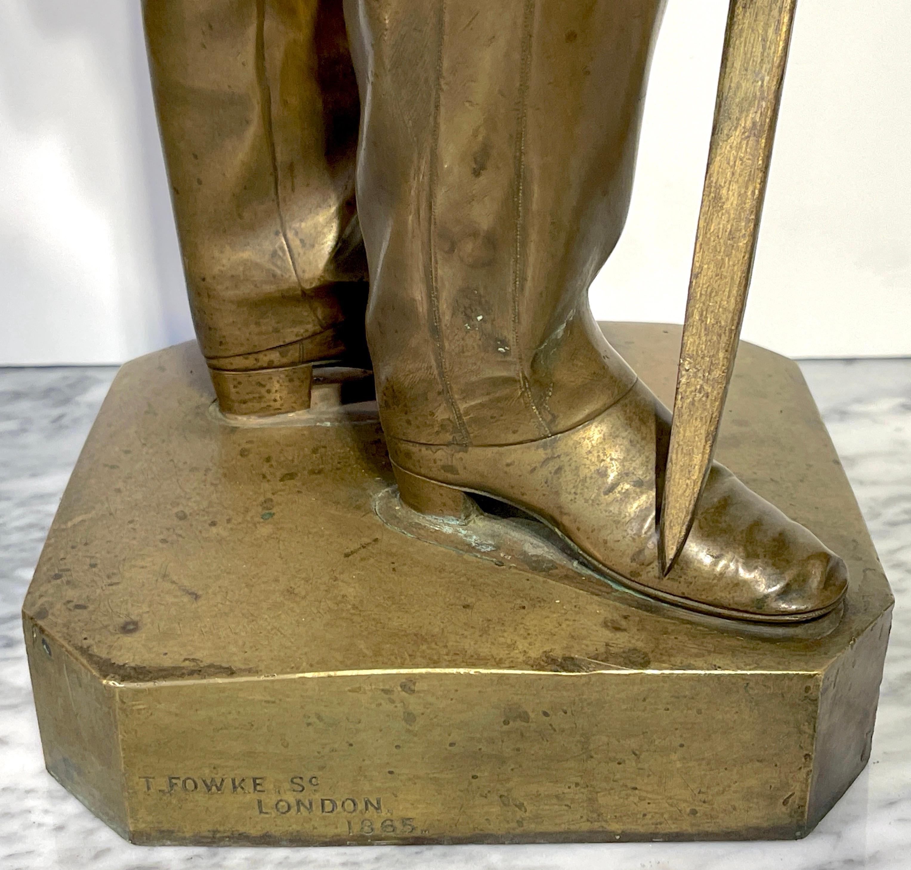 19th C. English Bronze of a Beloved Soldier of the H.A.C by Thomas Fowke/s For Sale 3