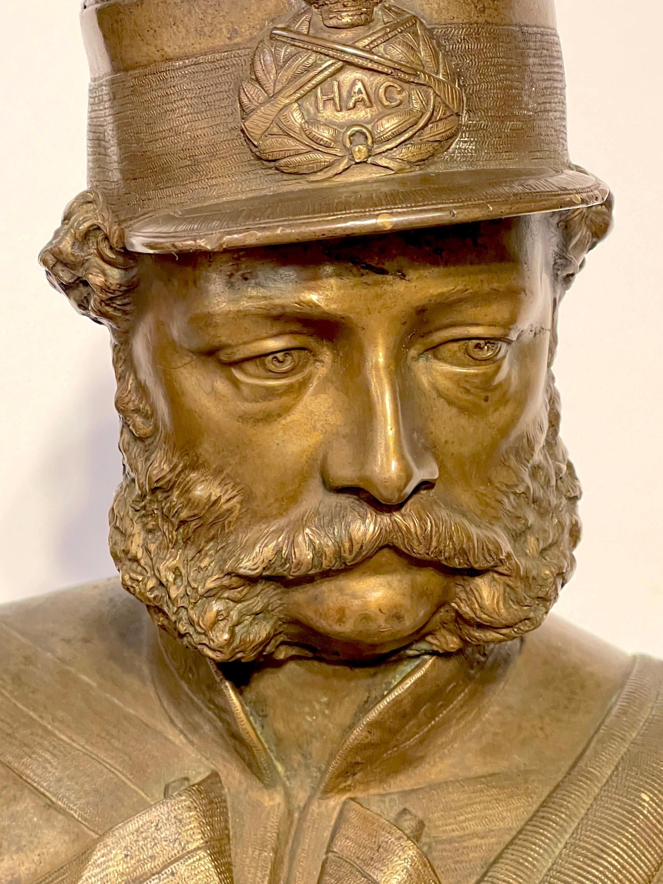 Victorian 19th C. English Bronze of a Beloved Soldier of the H.A.C by Thomas Fowke/s For Sale