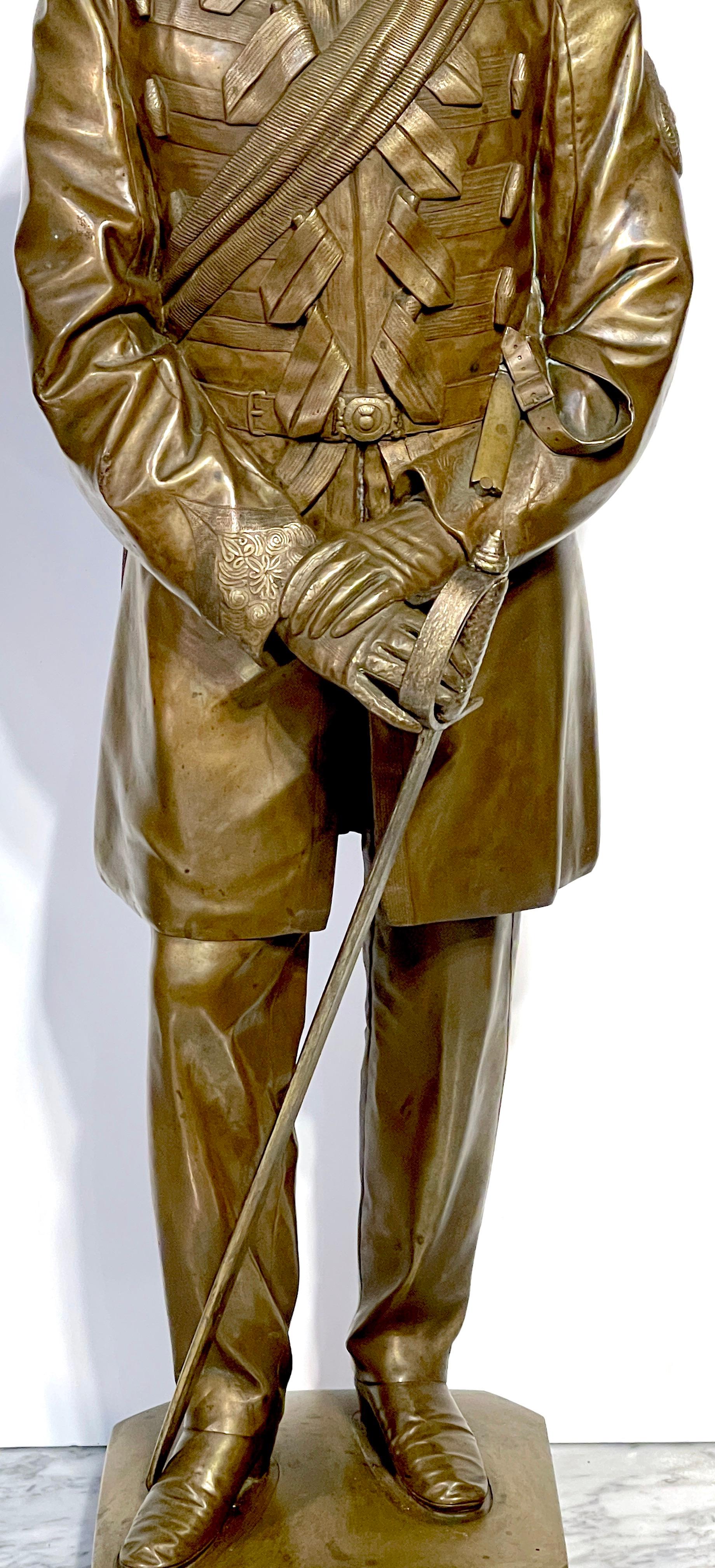 British 19th C. English Bronze of a Beloved Soldier of the H.A.C by Thomas Fowke/s For Sale