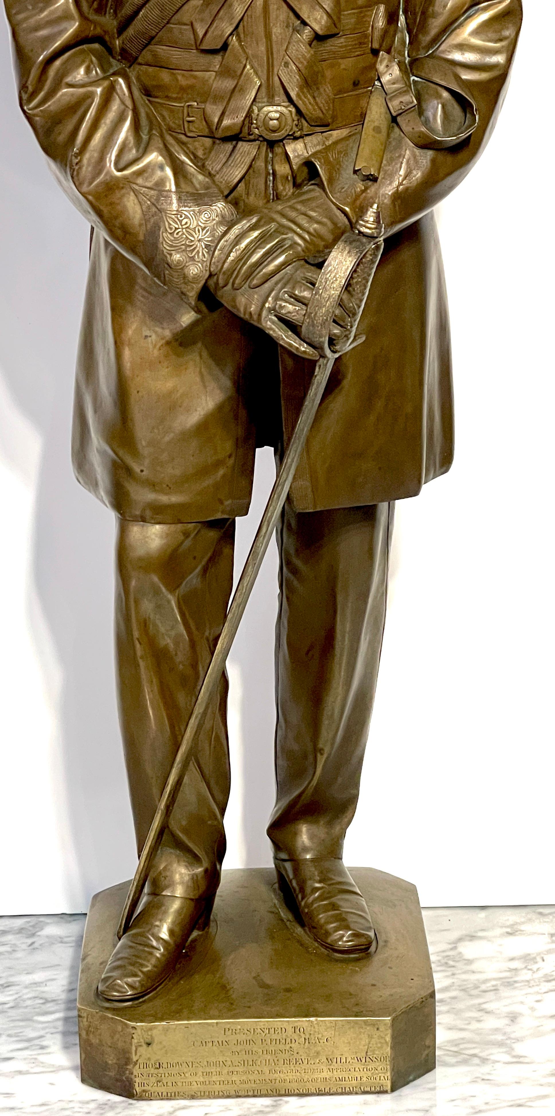 Cast 19th C. English Bronze of a Beloved Soldier of the H.A.C by Thomas Fowke/s For Sale