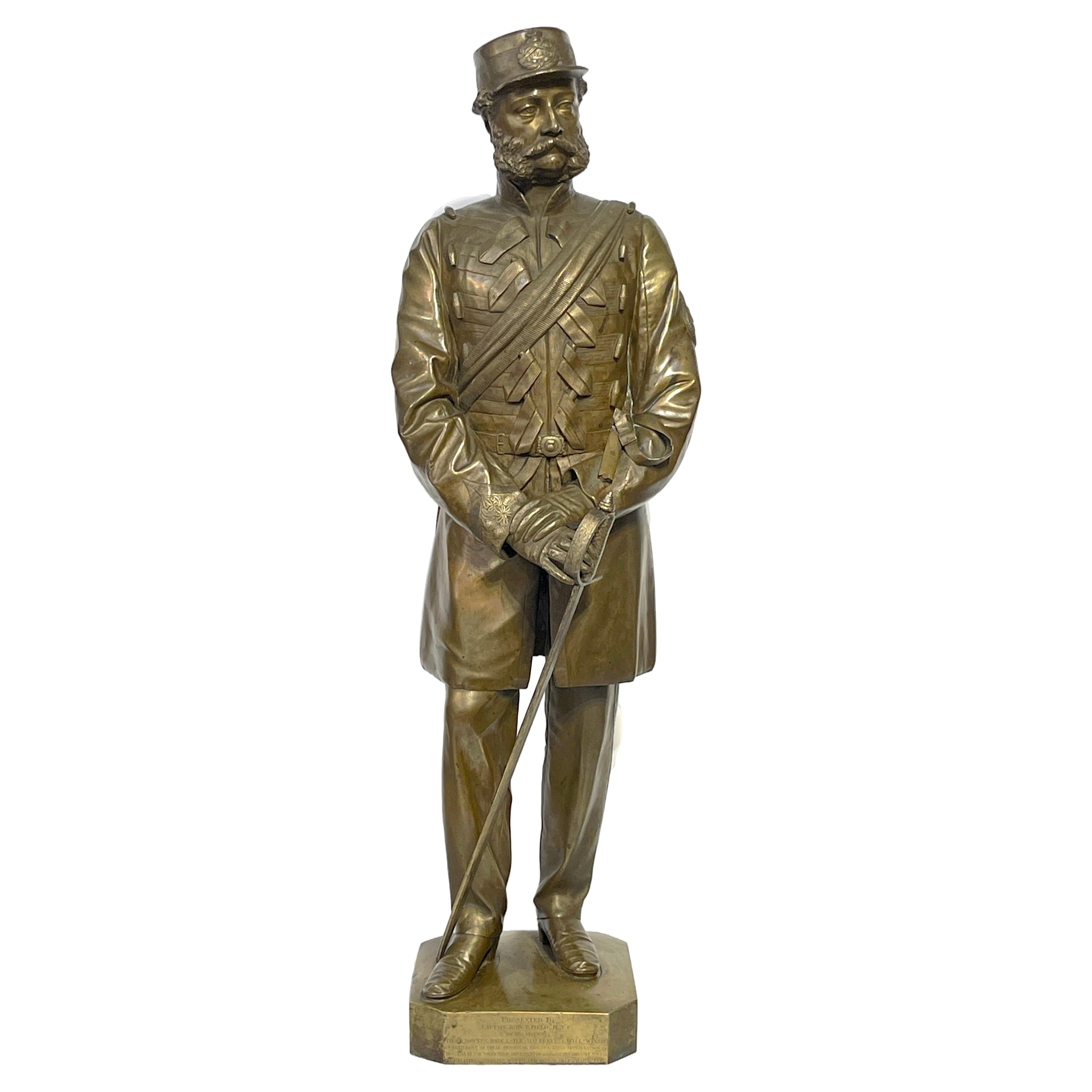 19th C. English Bronze of a Beloved Soldier of the H.A.C by Thomas Fowke/s For Sale