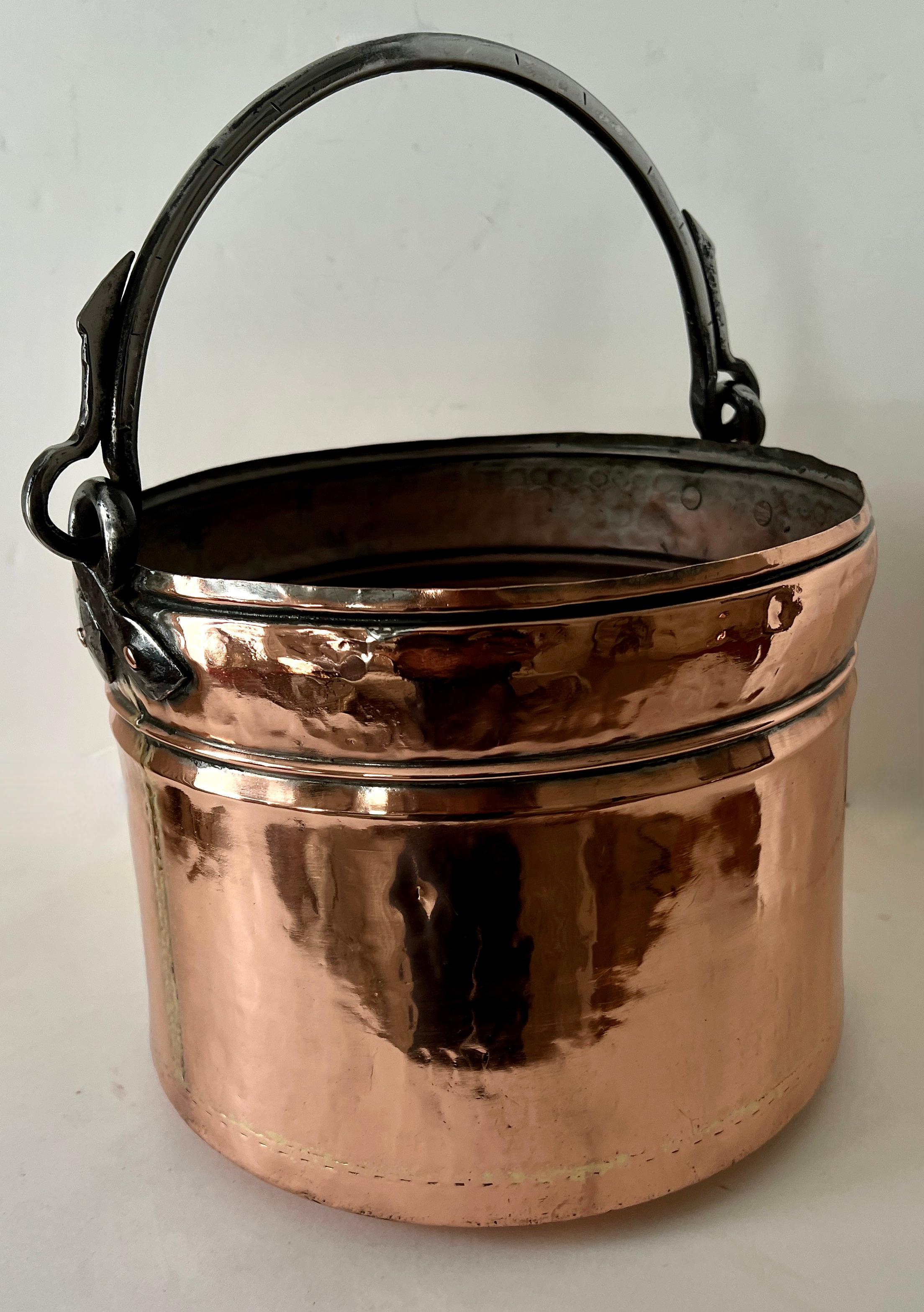 19th Century 19th C. English Copper Cooking Pot or Planter or Jardiniere  For Sale