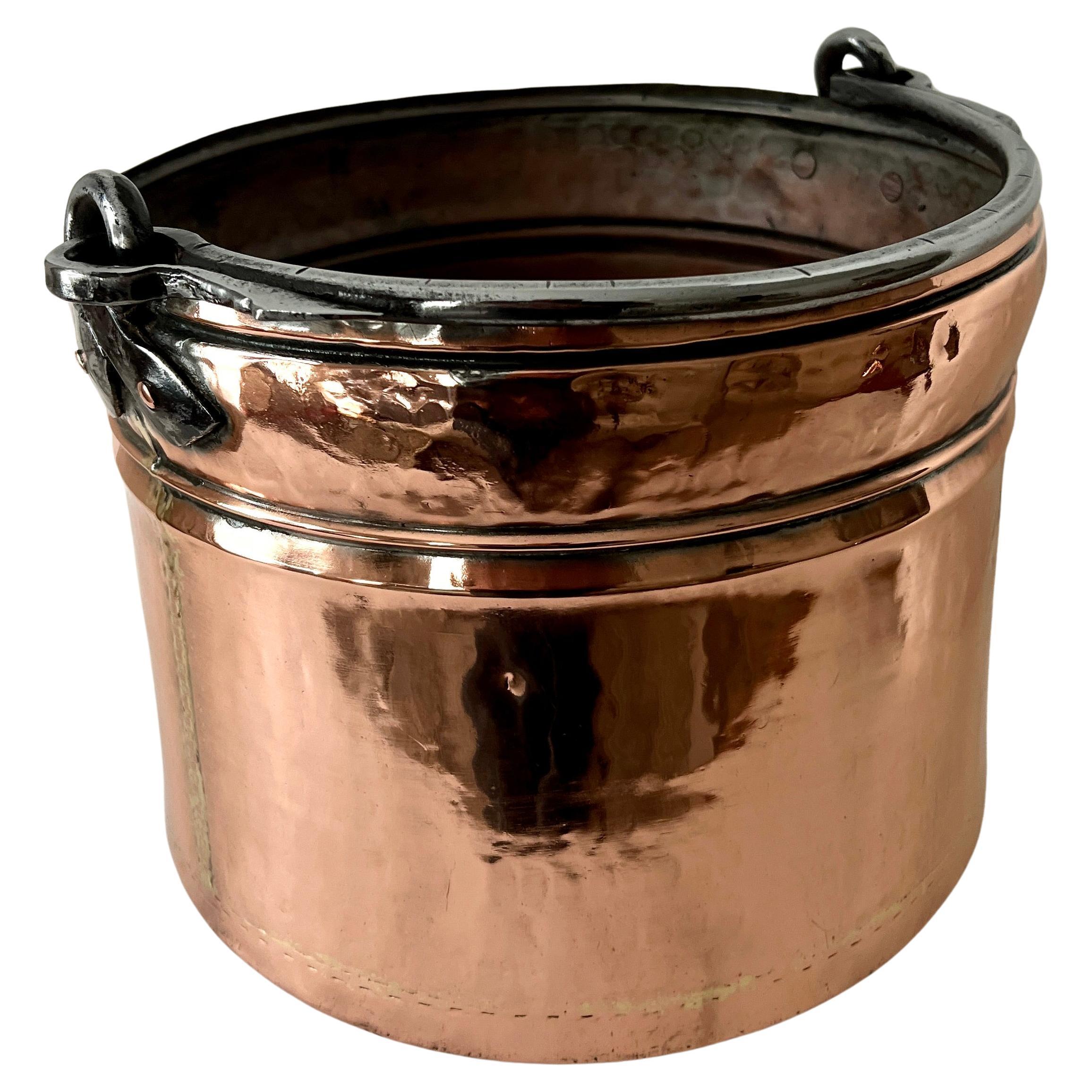19th C. English Copper Cooking Pot or Planter or Jardiniere 