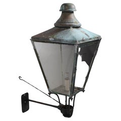 19th C English Copper Lantern Sconce by Foster & Pullen
