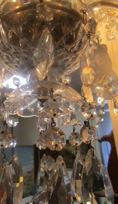 19th C English Cut Crystal Ten-Arm Georgian Style Chandelier
