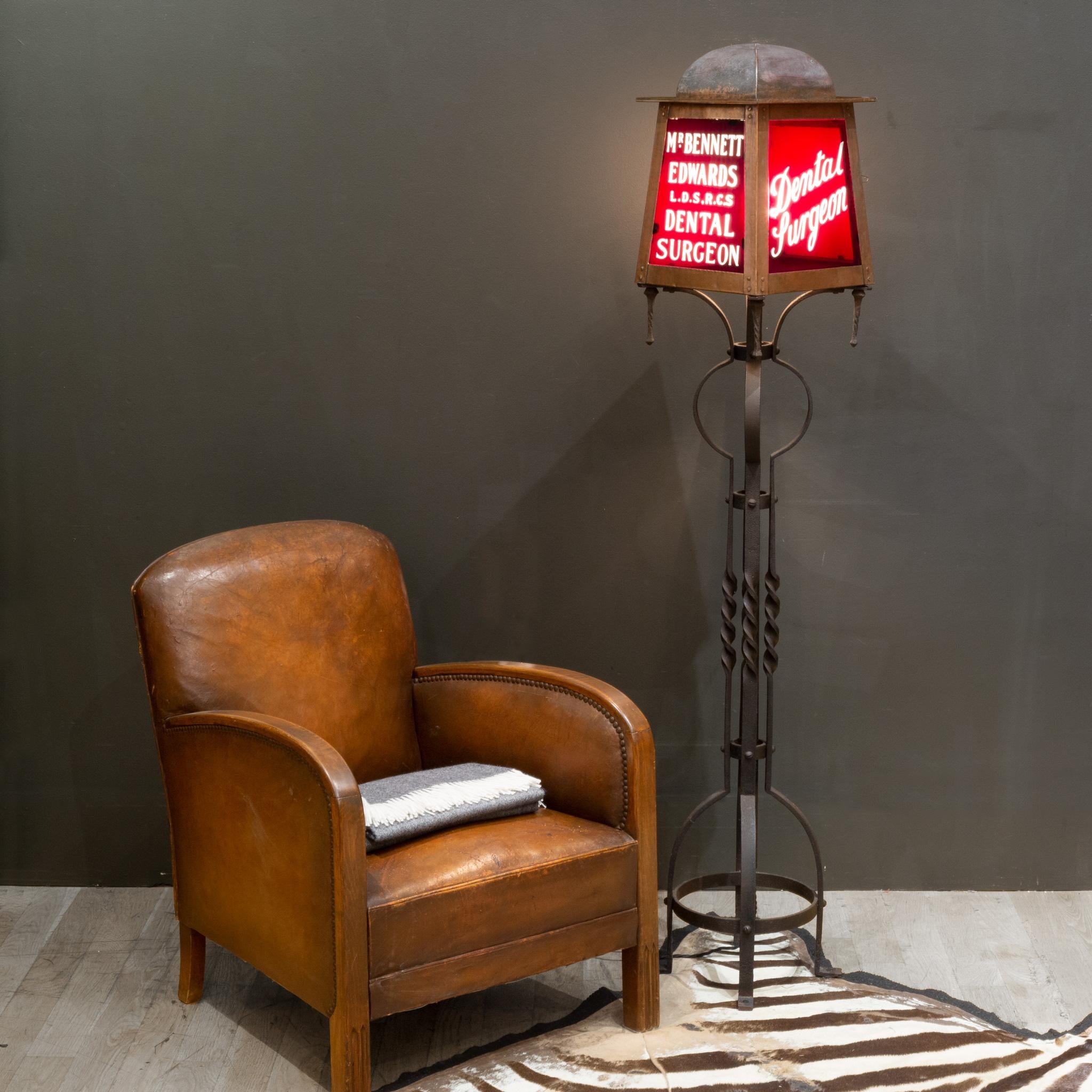 ABOUT

Contact us for more shipping options: S16 Home San Francisco. 

A 19th century English dental surgeon copper floor lamp. This lamp would have originally been a gas light and used outside the front door of the dental surgery of Mr. Bennett