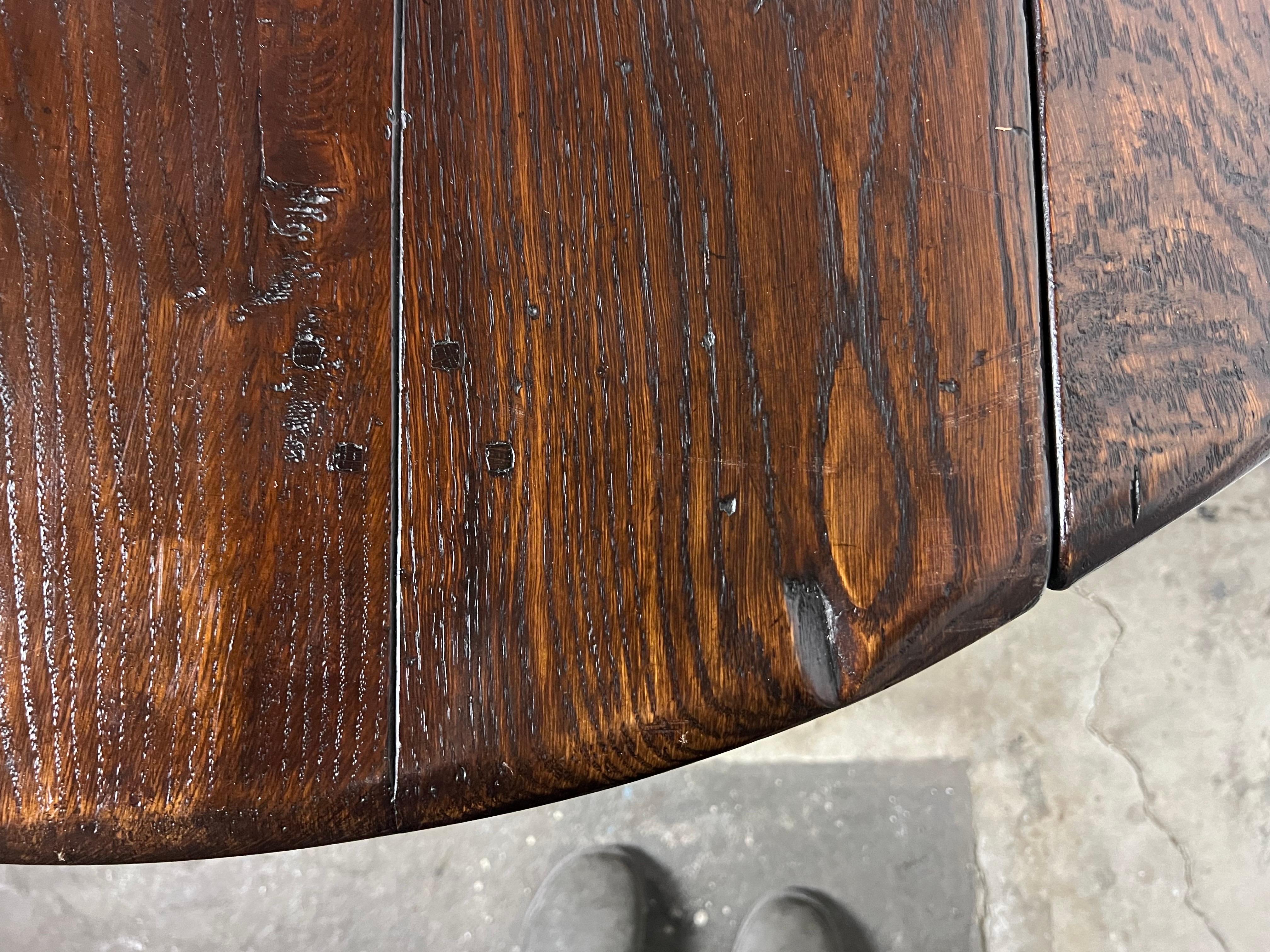 19th C. English Gate-Leg Drop Leaf Dining Table 1