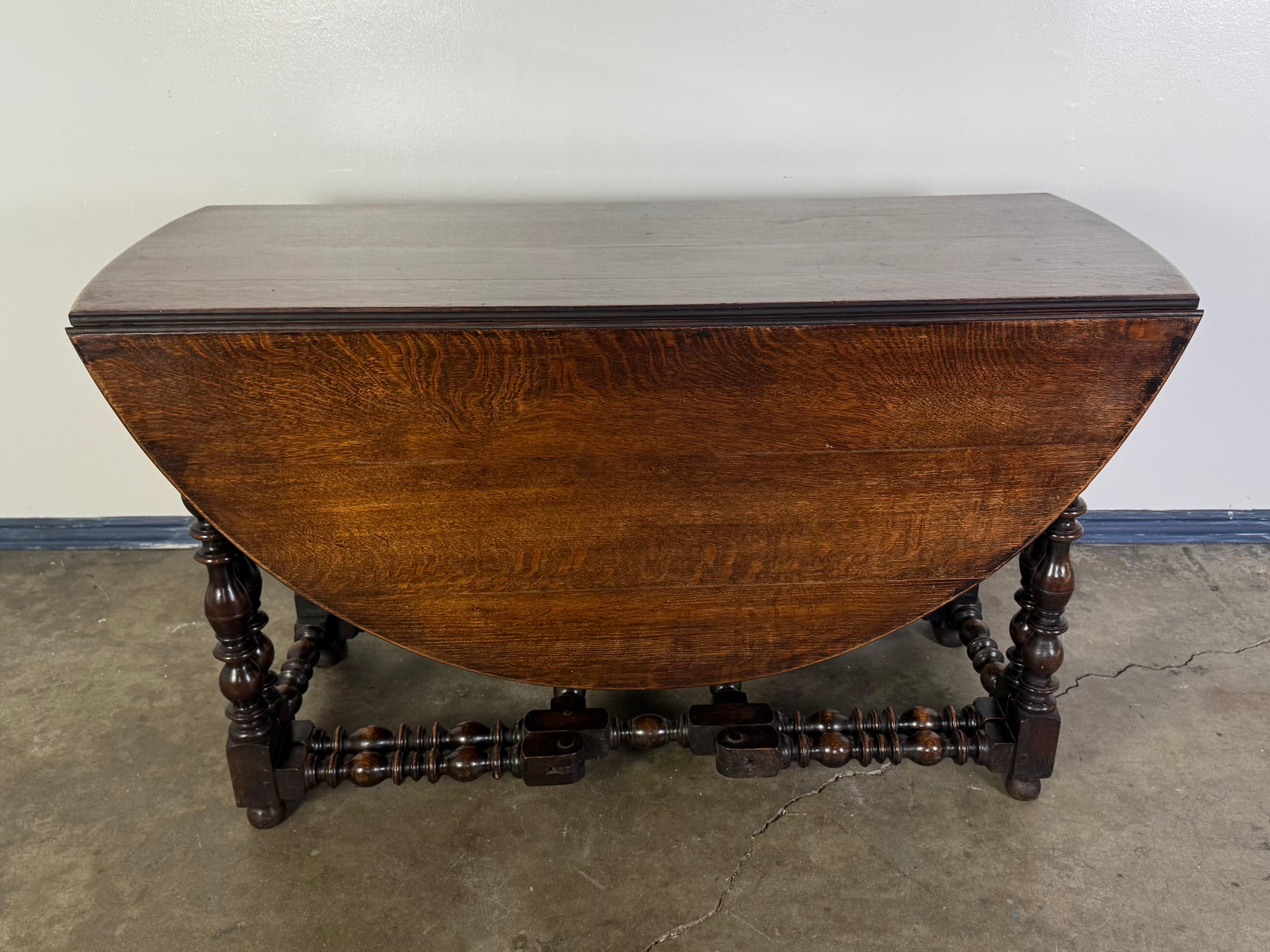 Jacobean 19th C. English Gate Leg Table For Sale
