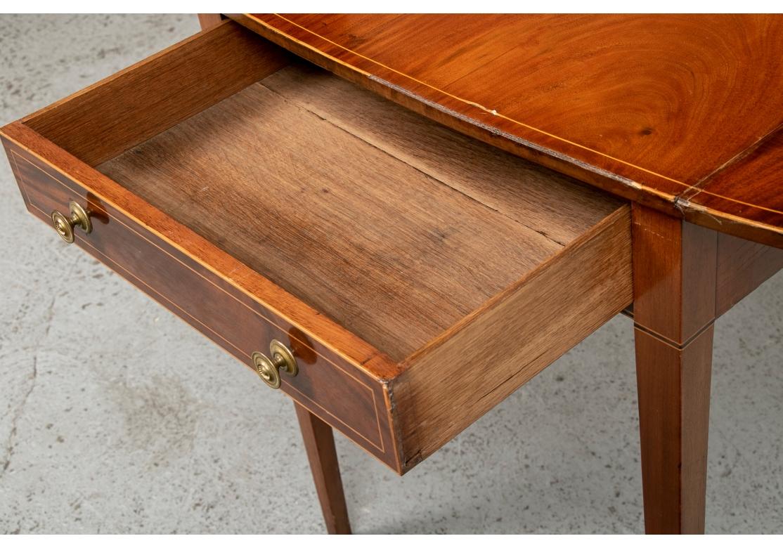 Wood 19th C. English Hepplewhite Style Pembroke Table For Sale