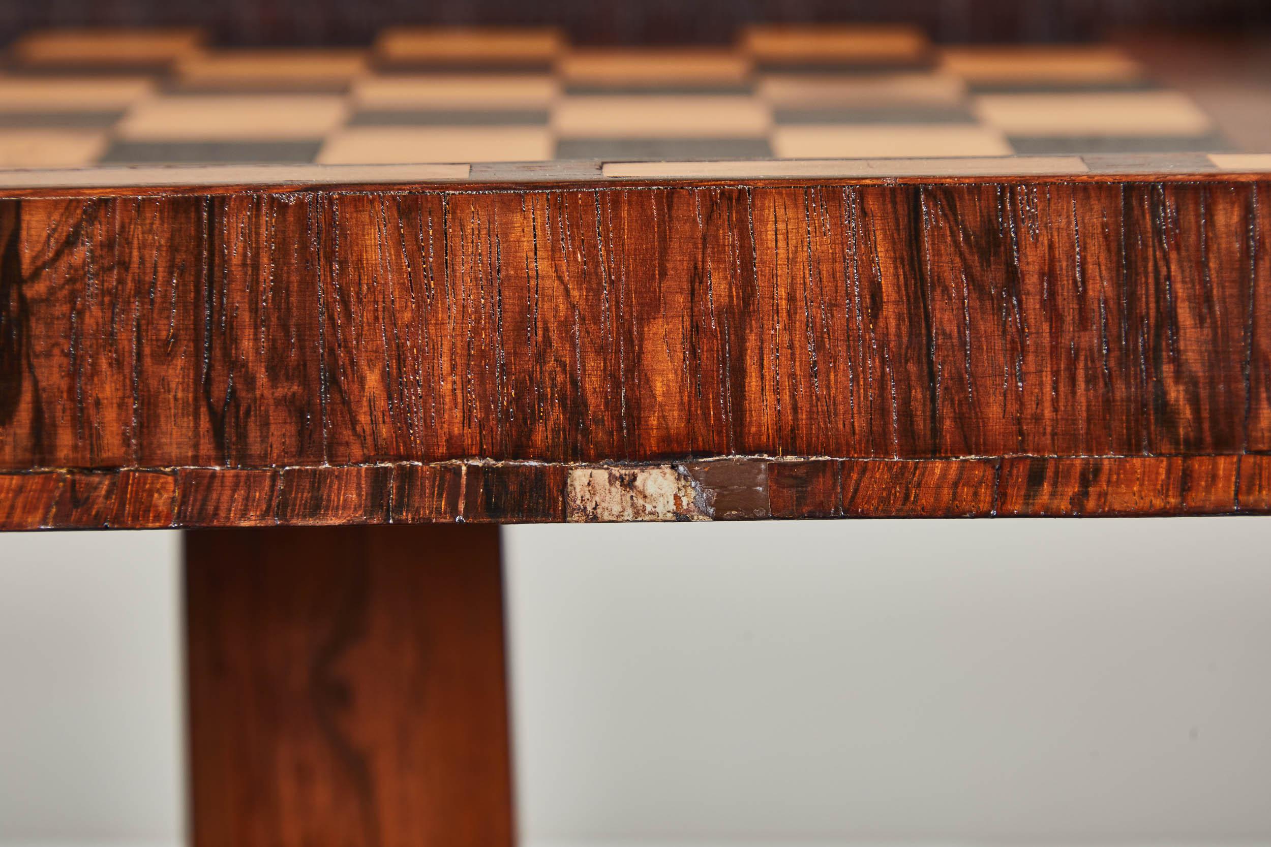 19th Century English Inlaid Palisander Game Table (Regency)