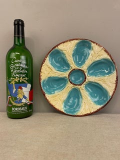 19th C. English Fielding Majolica Oyster Plate