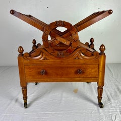 Antique English Regency Canterbury Magazine / Music Stand, Early 19th Century