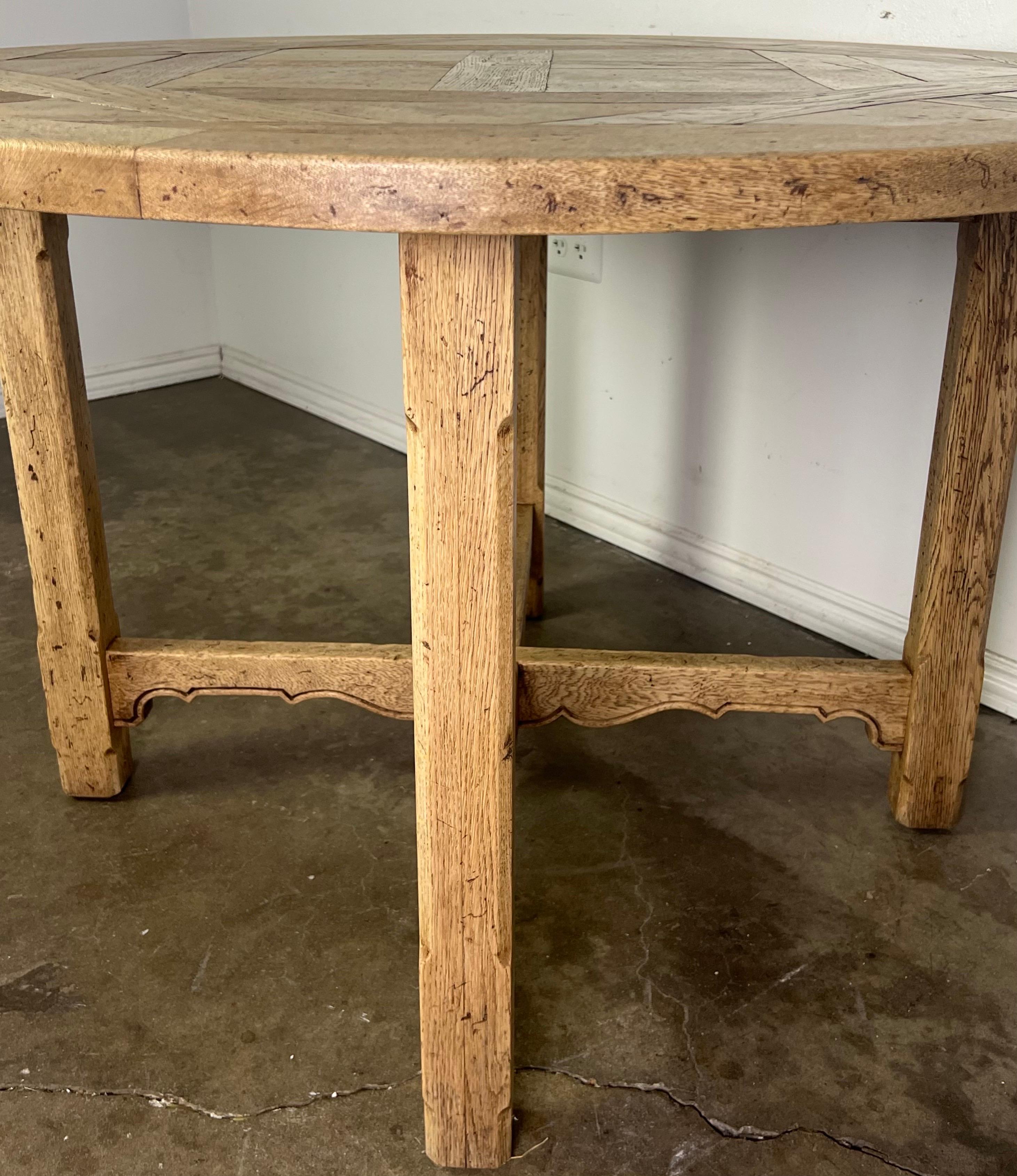 19th C. English Marquetry Top Table For Sale 3