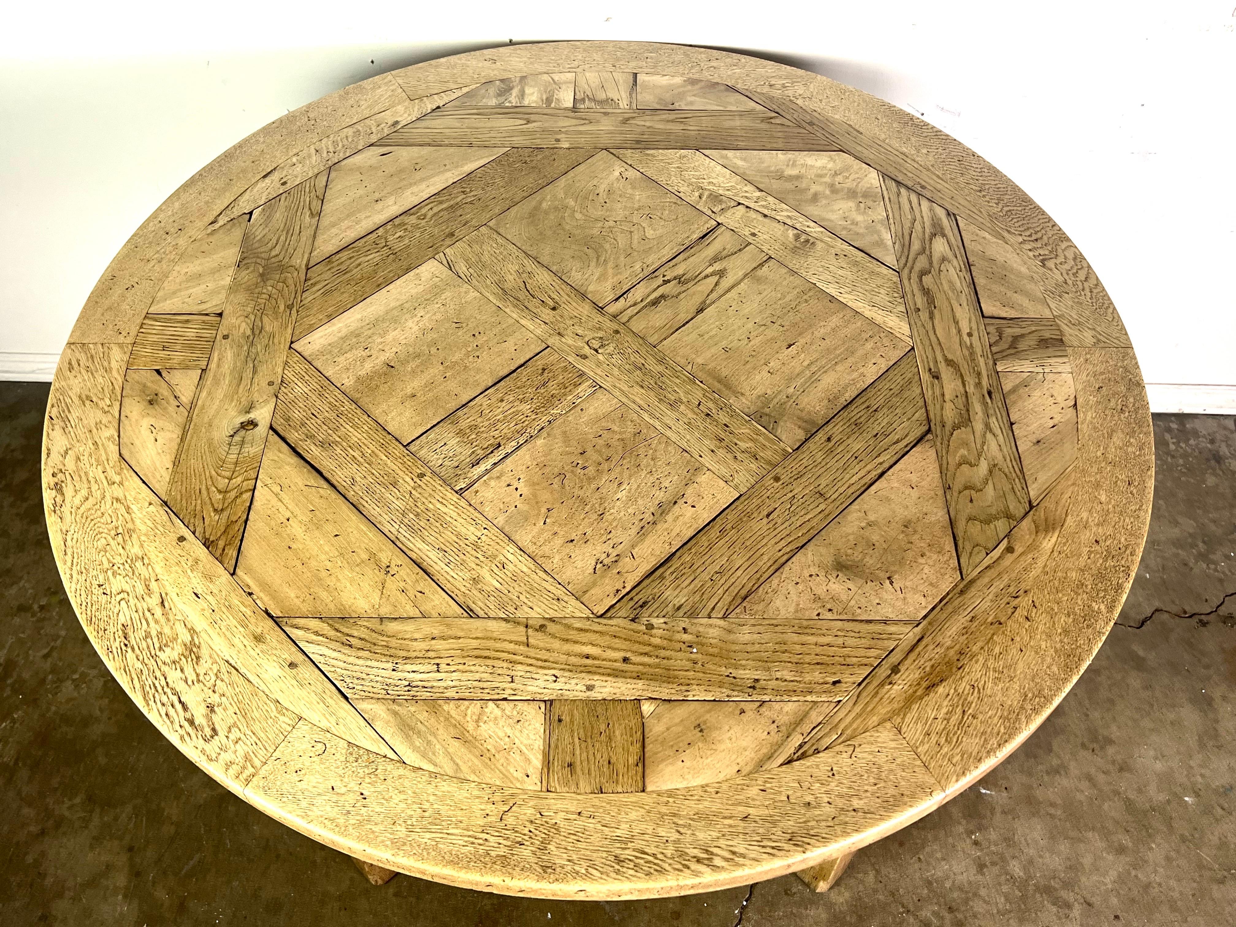 19th Century 19th C. English Marquetry Top Table For Sale