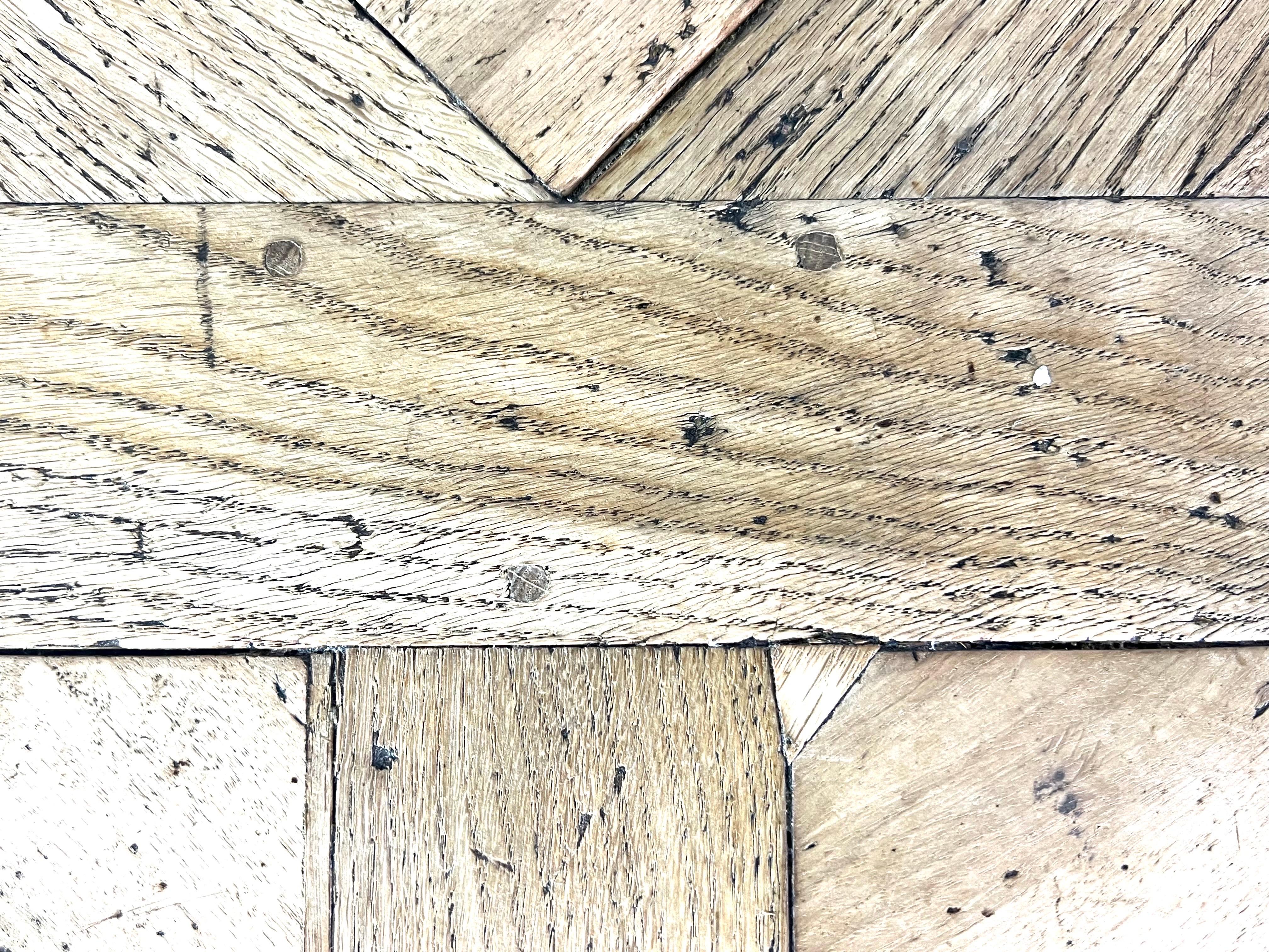 Oak 19th C. English Marquetry Top Table For Sale