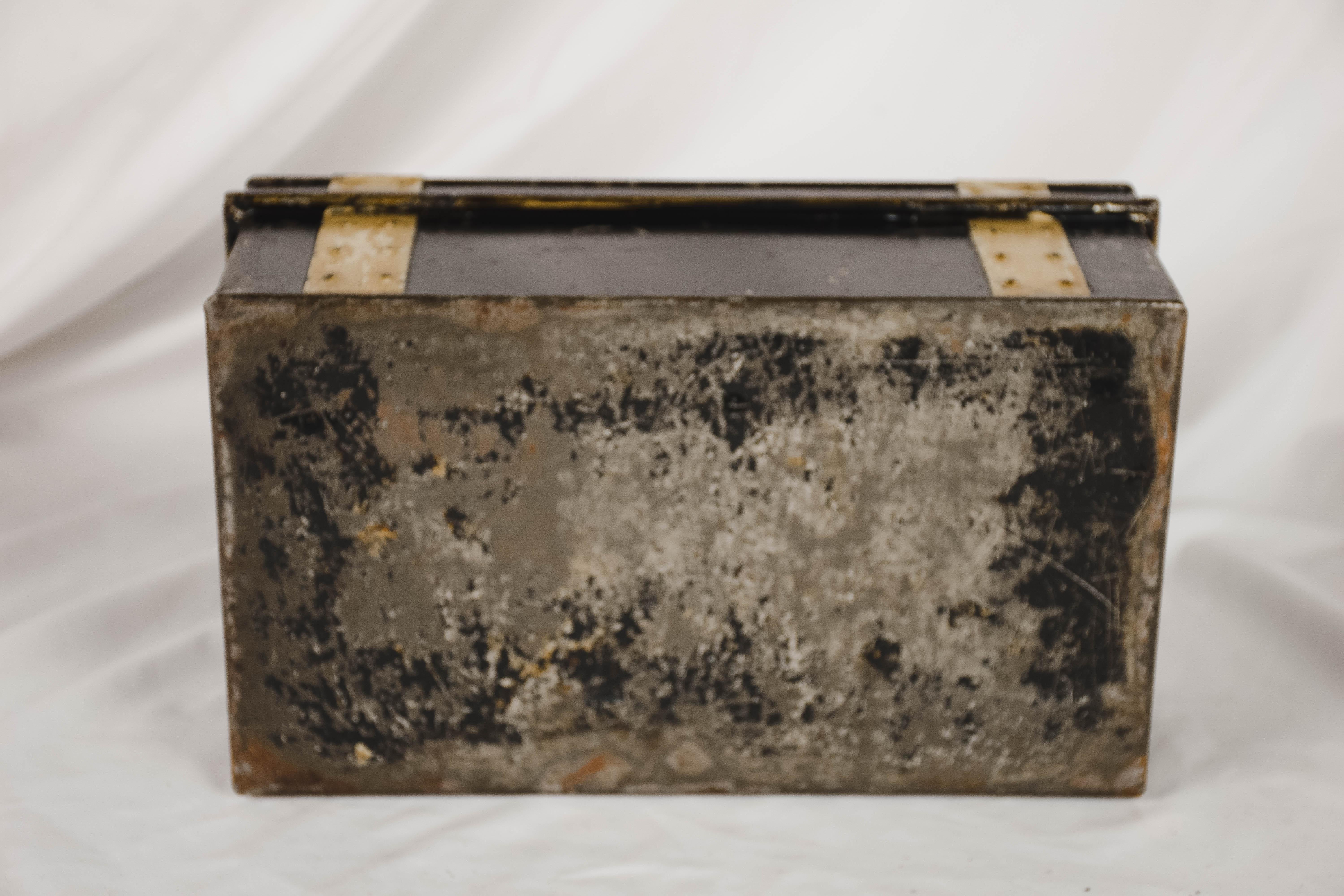 19th Century English Metal Cash Box 6