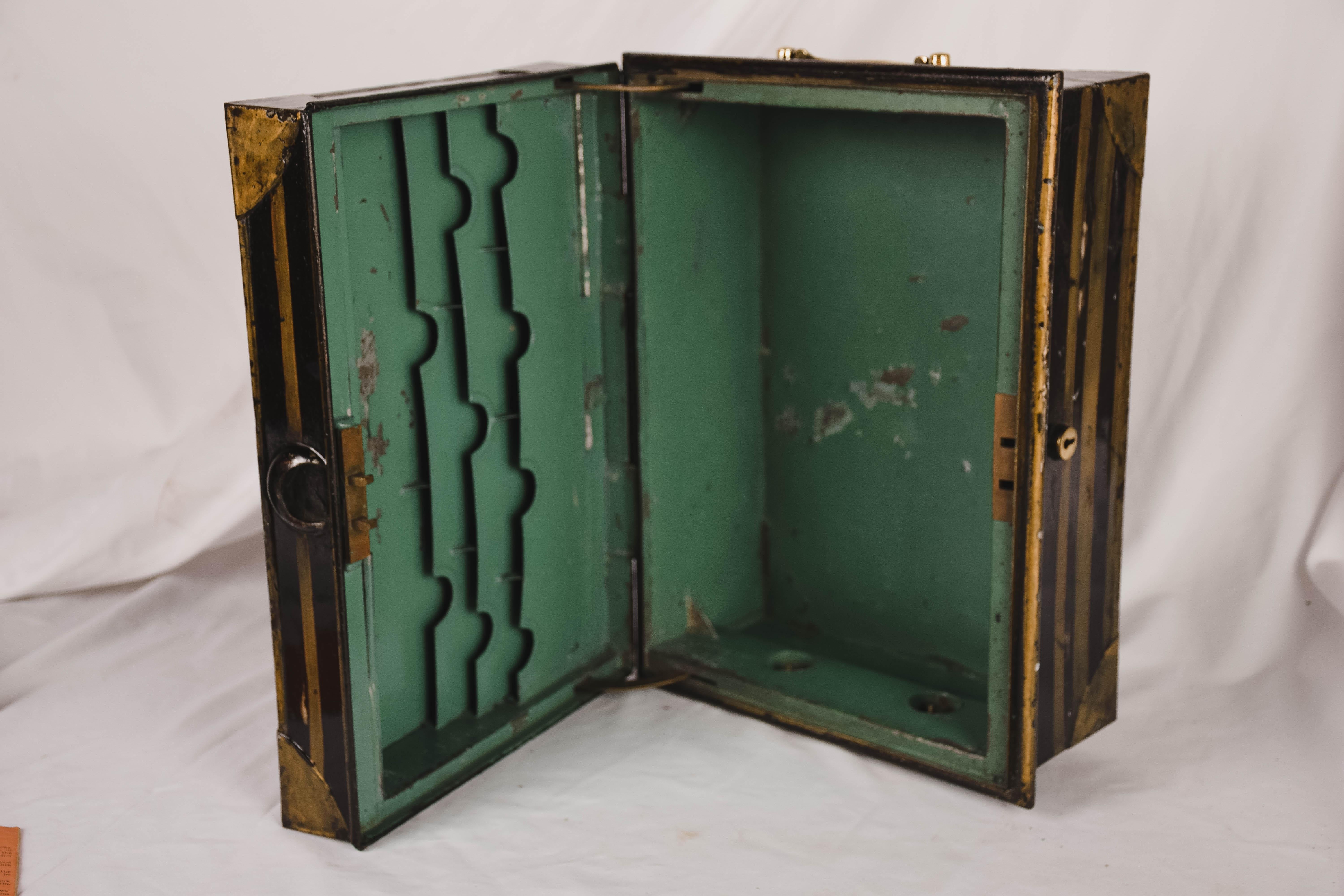 19th Century English Metal Cash Box 6