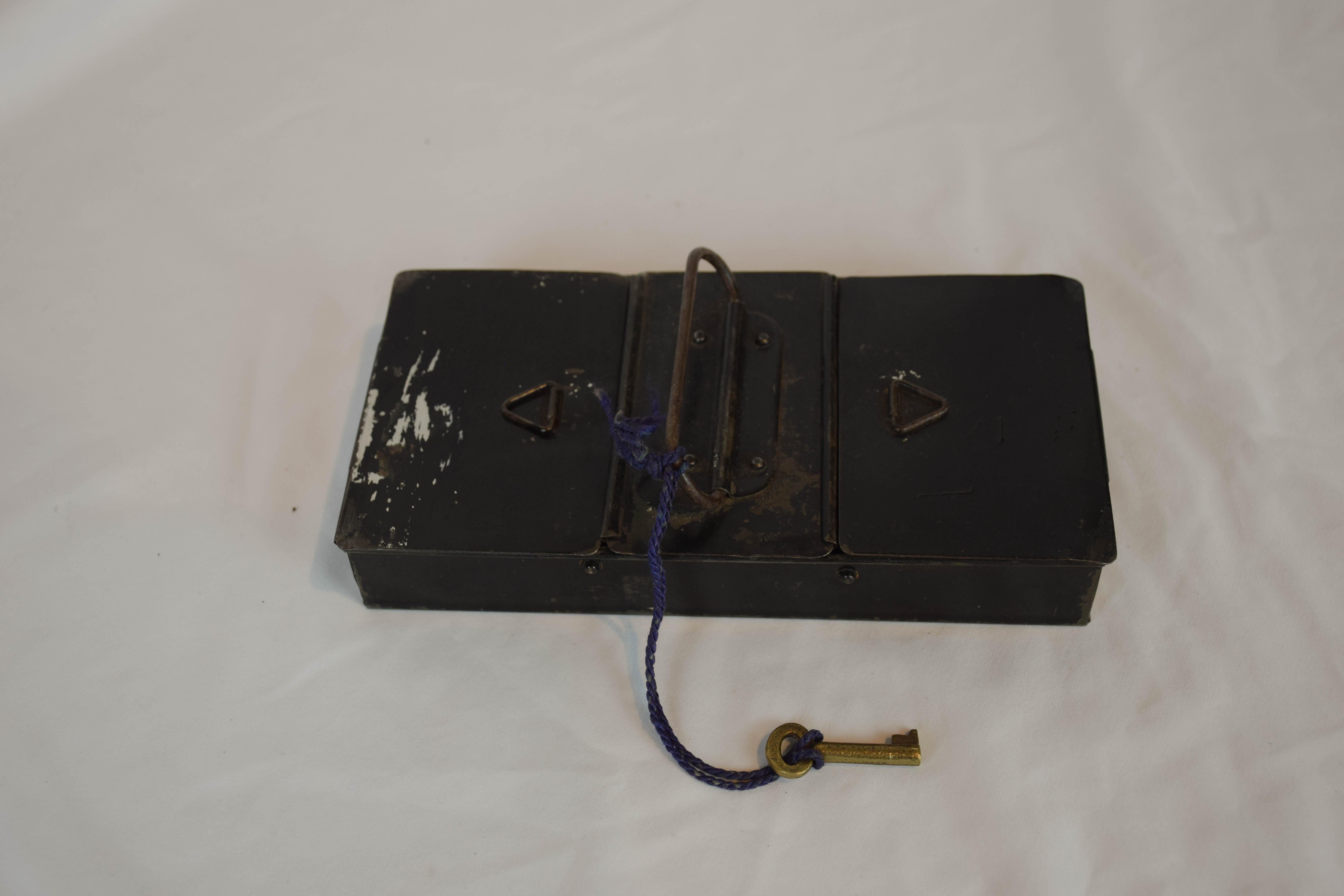 19th Century English Metal Cash Box 7