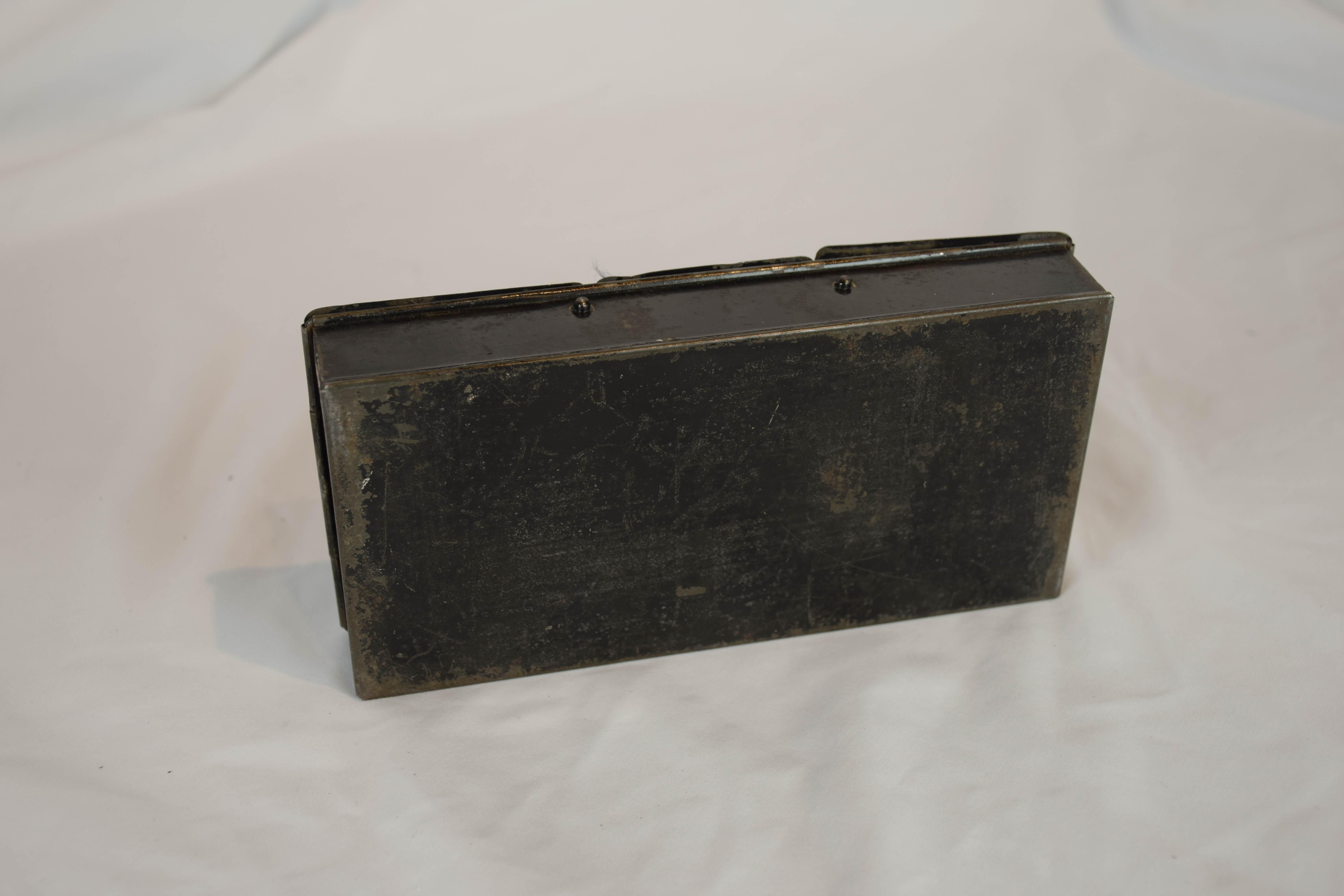19th Century English Metal Cash Box 8