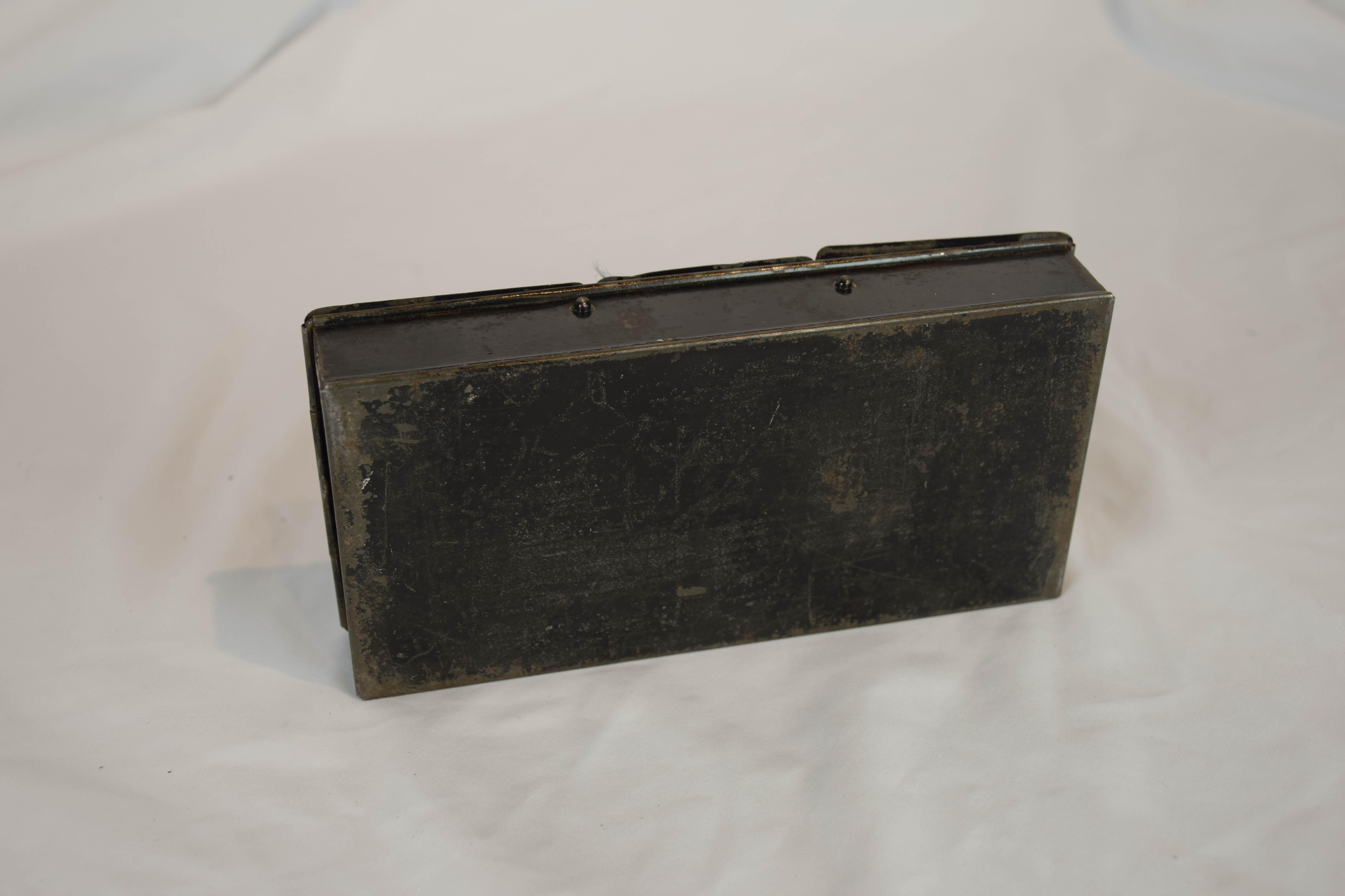 19th Century English Metal Cash Box 8