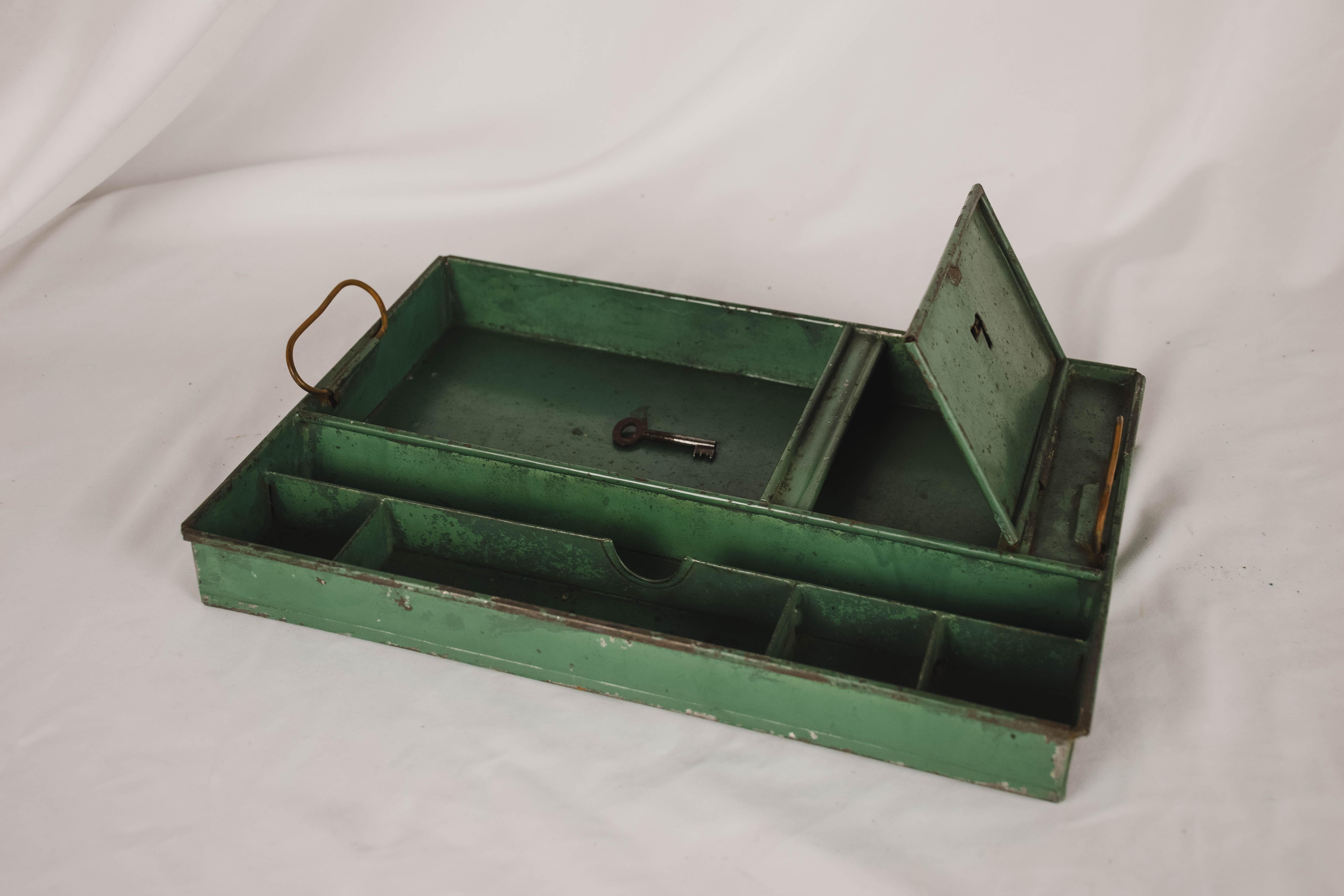 19th Century English Metal Cash Box 8