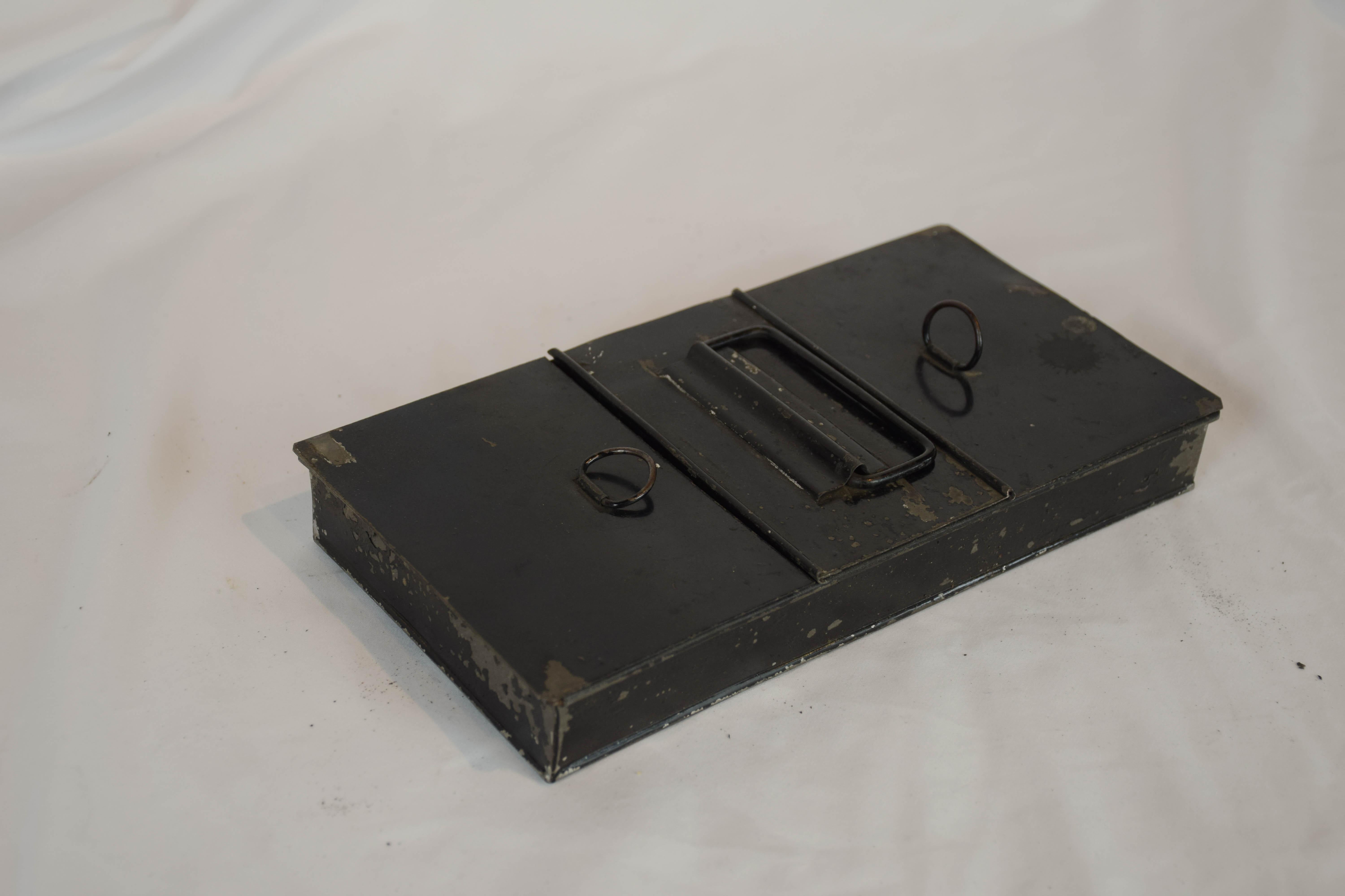 19th Century English Metal Cash Box 9