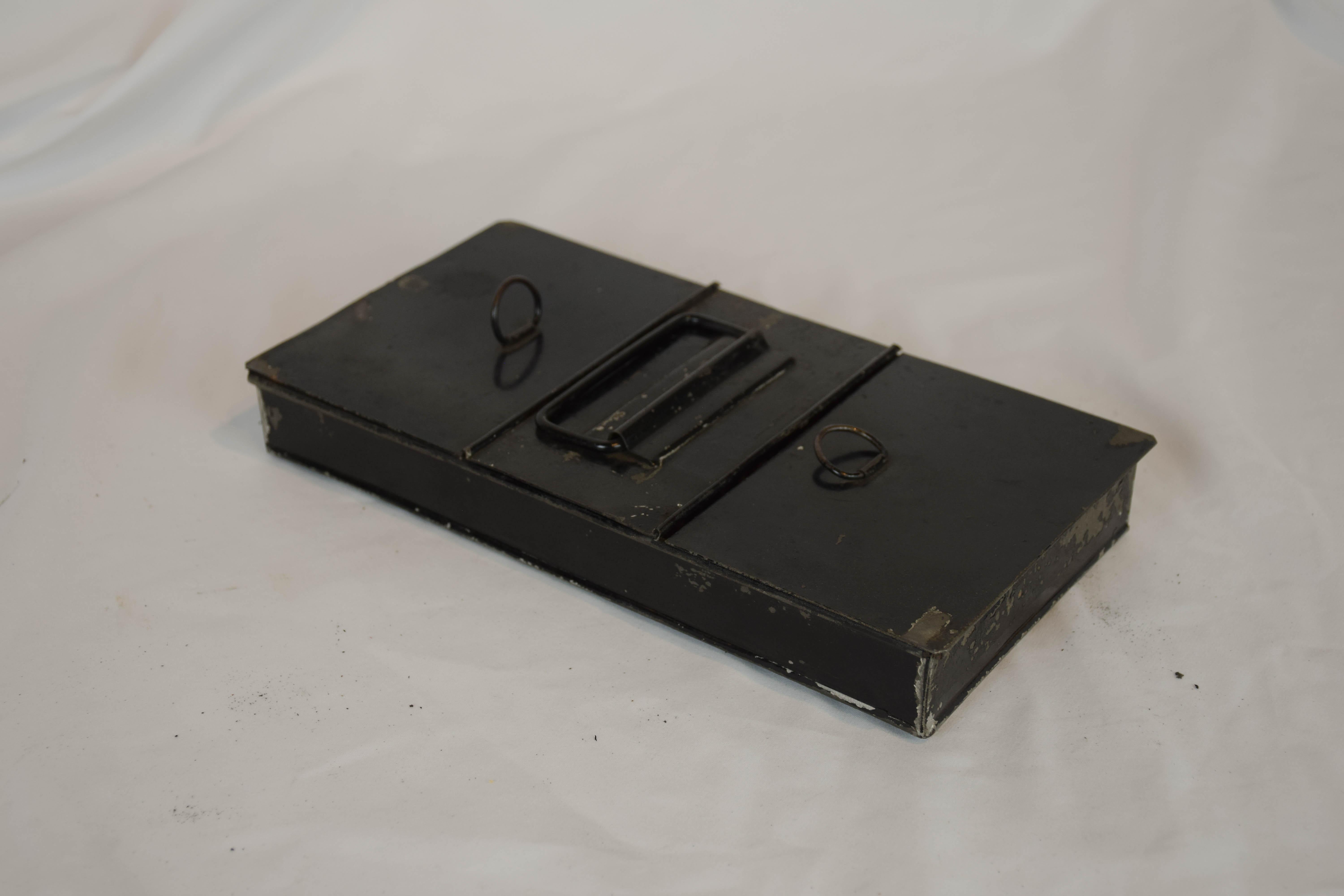 19th Century English Metal Cash Box 10