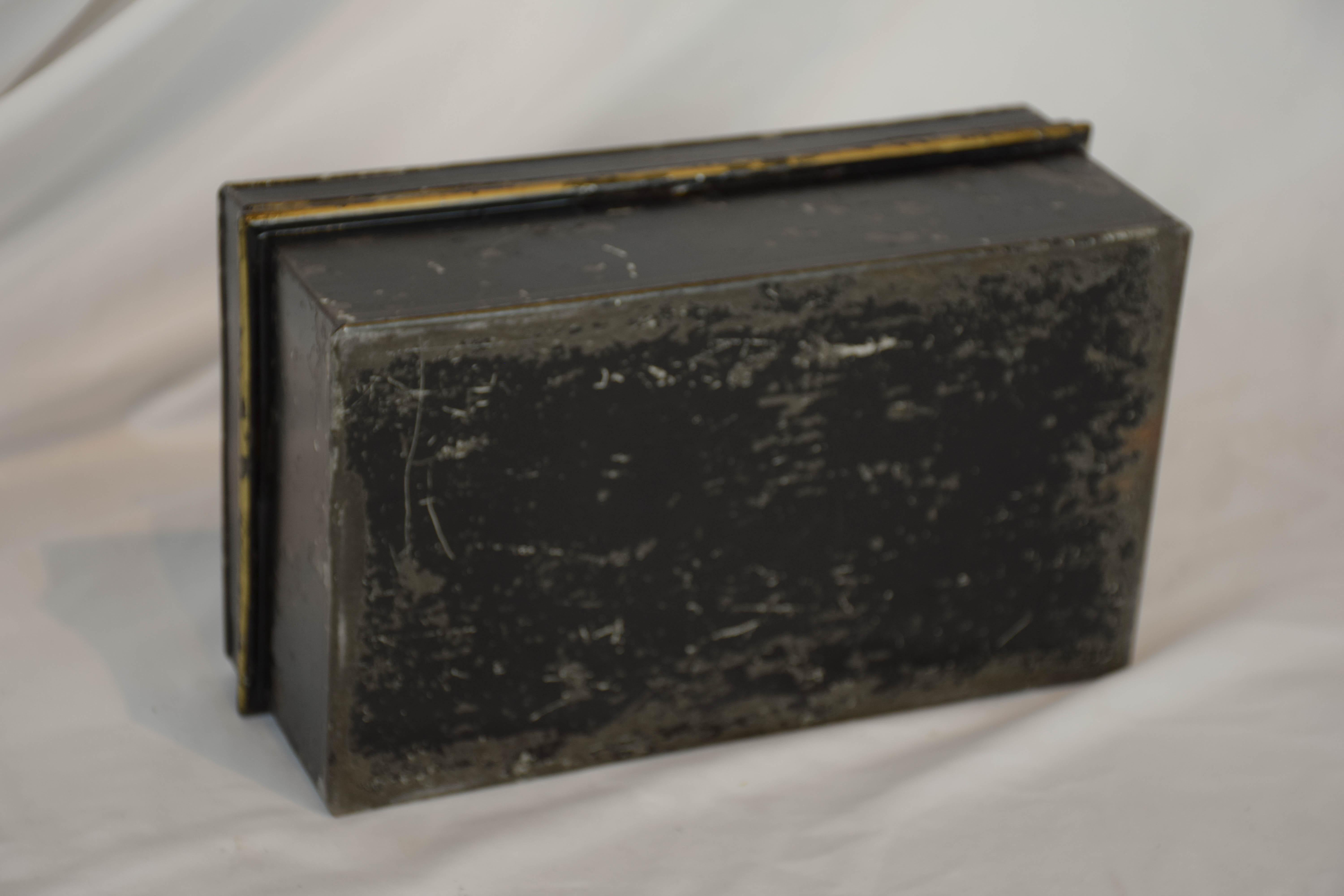 19th Century English Metal Cash Box 3