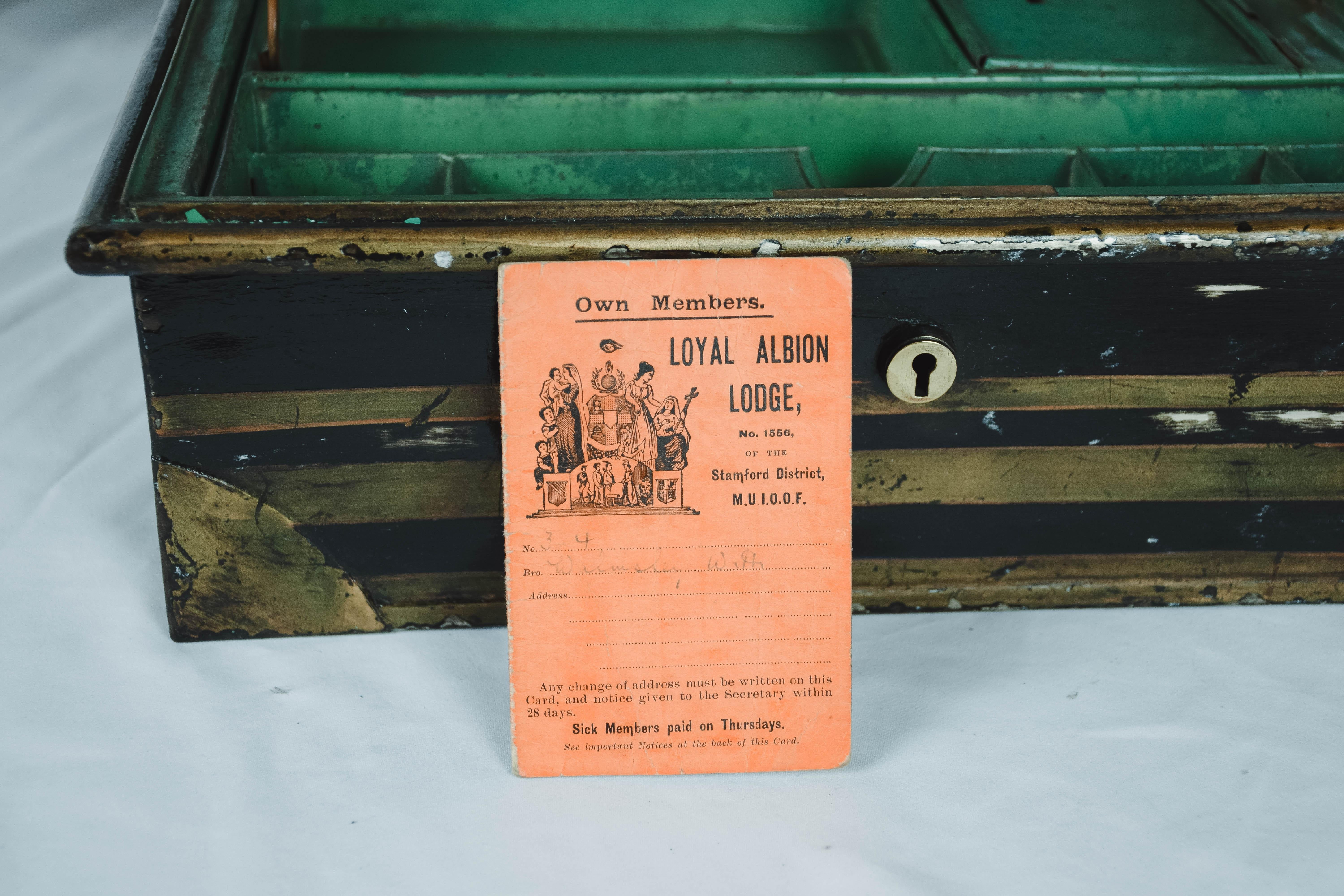 19th Century English Metal Cash Box 3