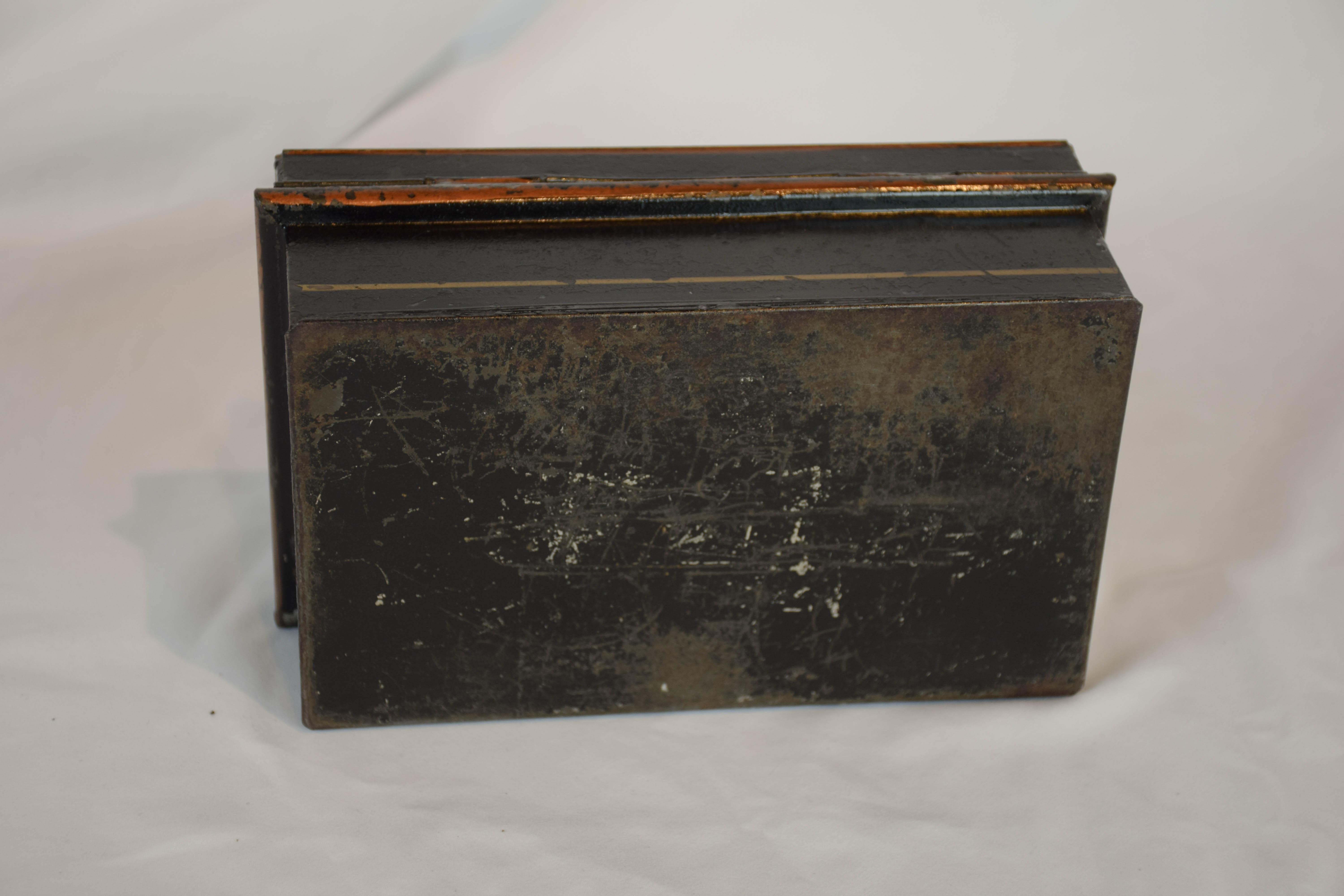 19th Century English Metal Cash Box 4