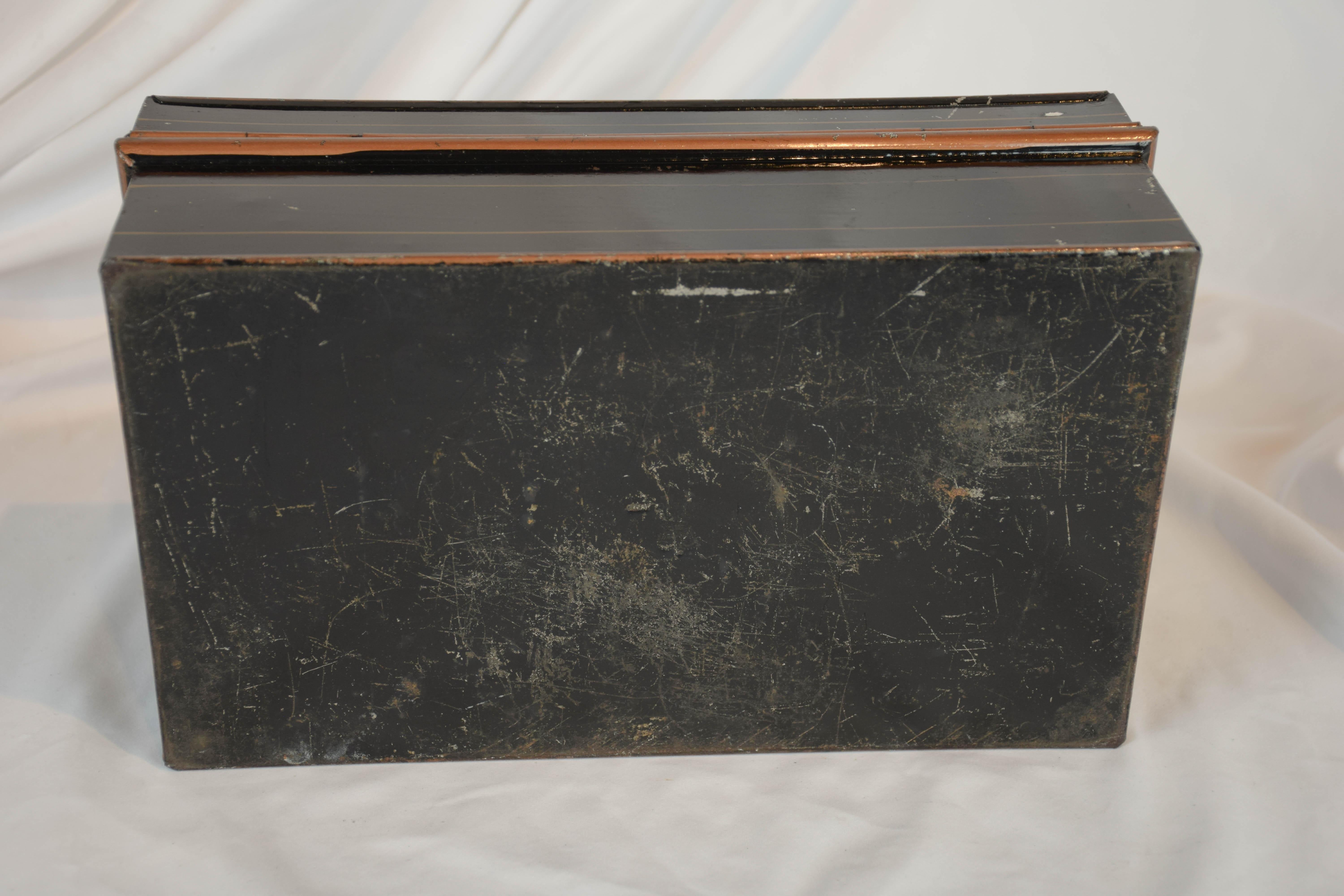 19th Century English Metal Cash Box 4