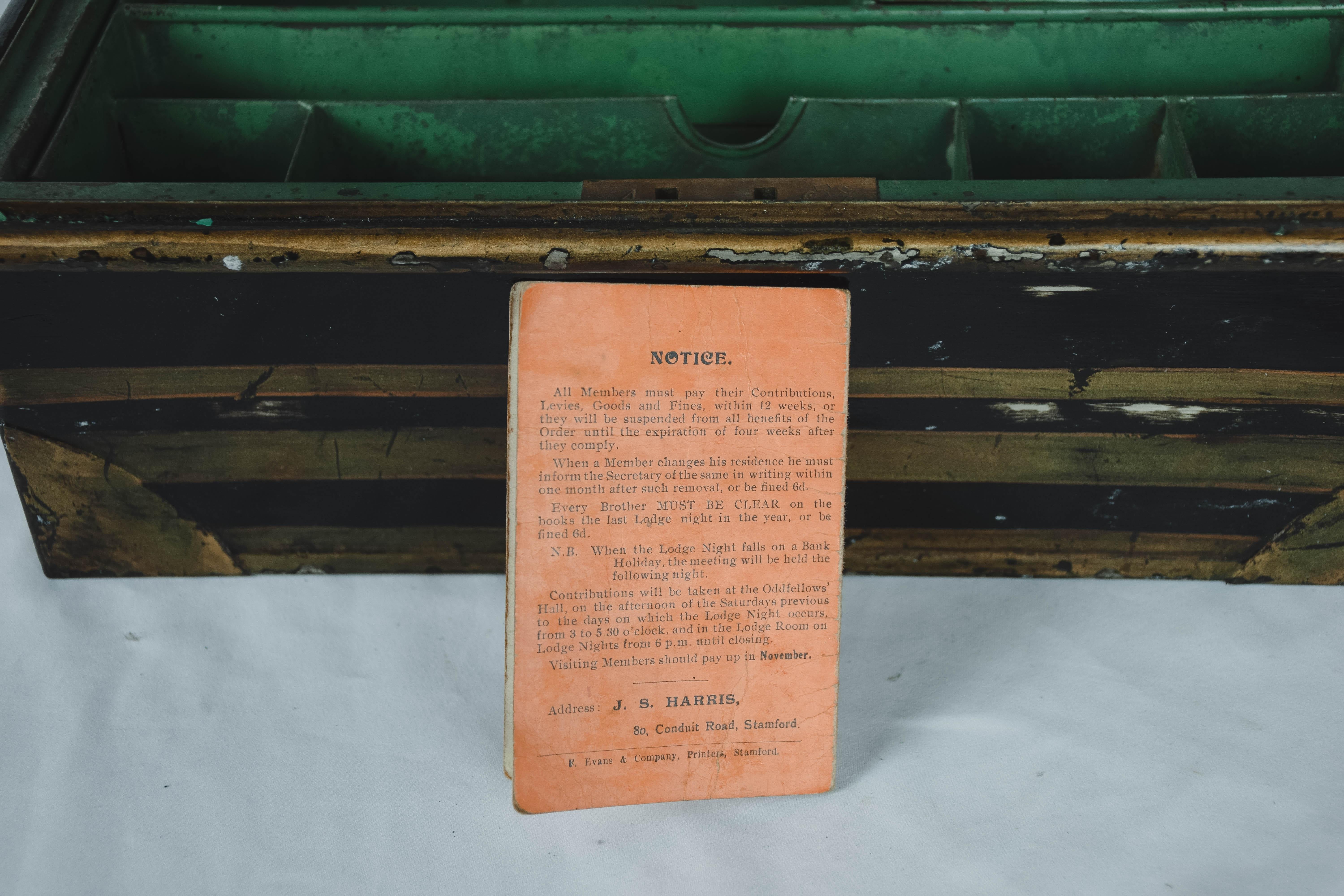 19th Century English Metal Cash Box 5