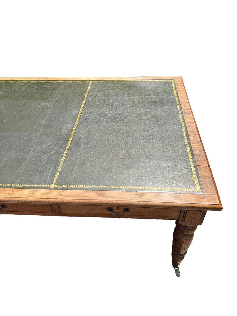 19th C English oak conference table, desk or dinner table For Sale 7
