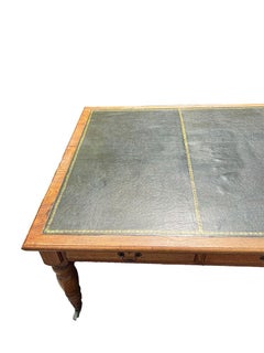 19th C English oak conference table, desk or dinner table